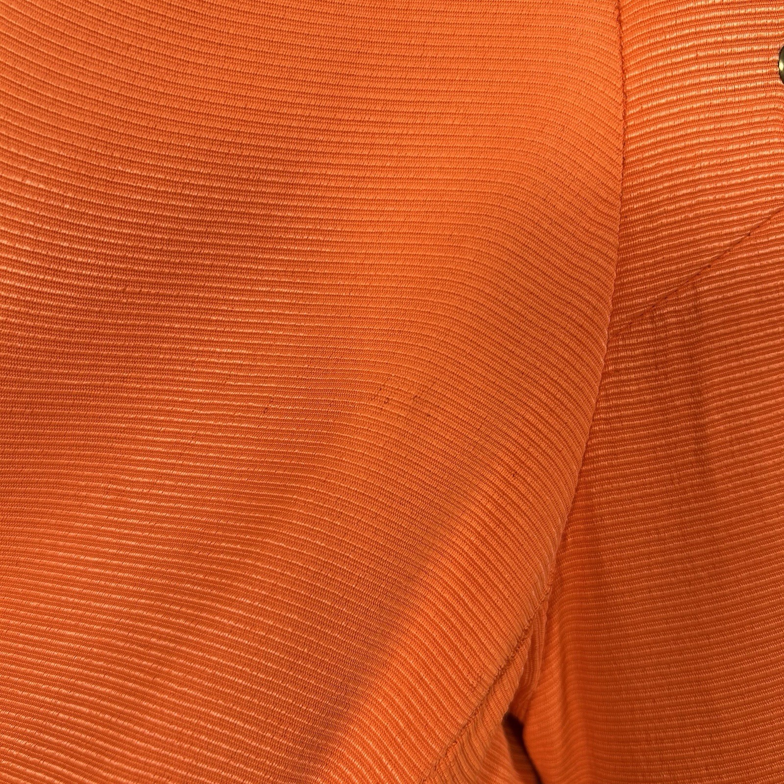 VTG 80s/90s CRISCIONE New York Cache Bright Orange Lace Up Blazer Jacket Sz L