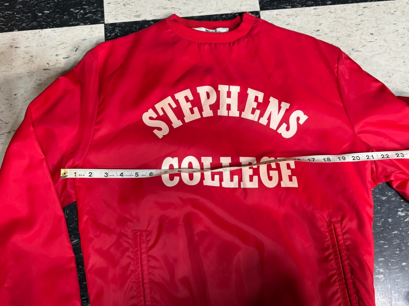 Vintage 60s Stephens College West Wind Satin Jacket Women’s Size M Bomber USA