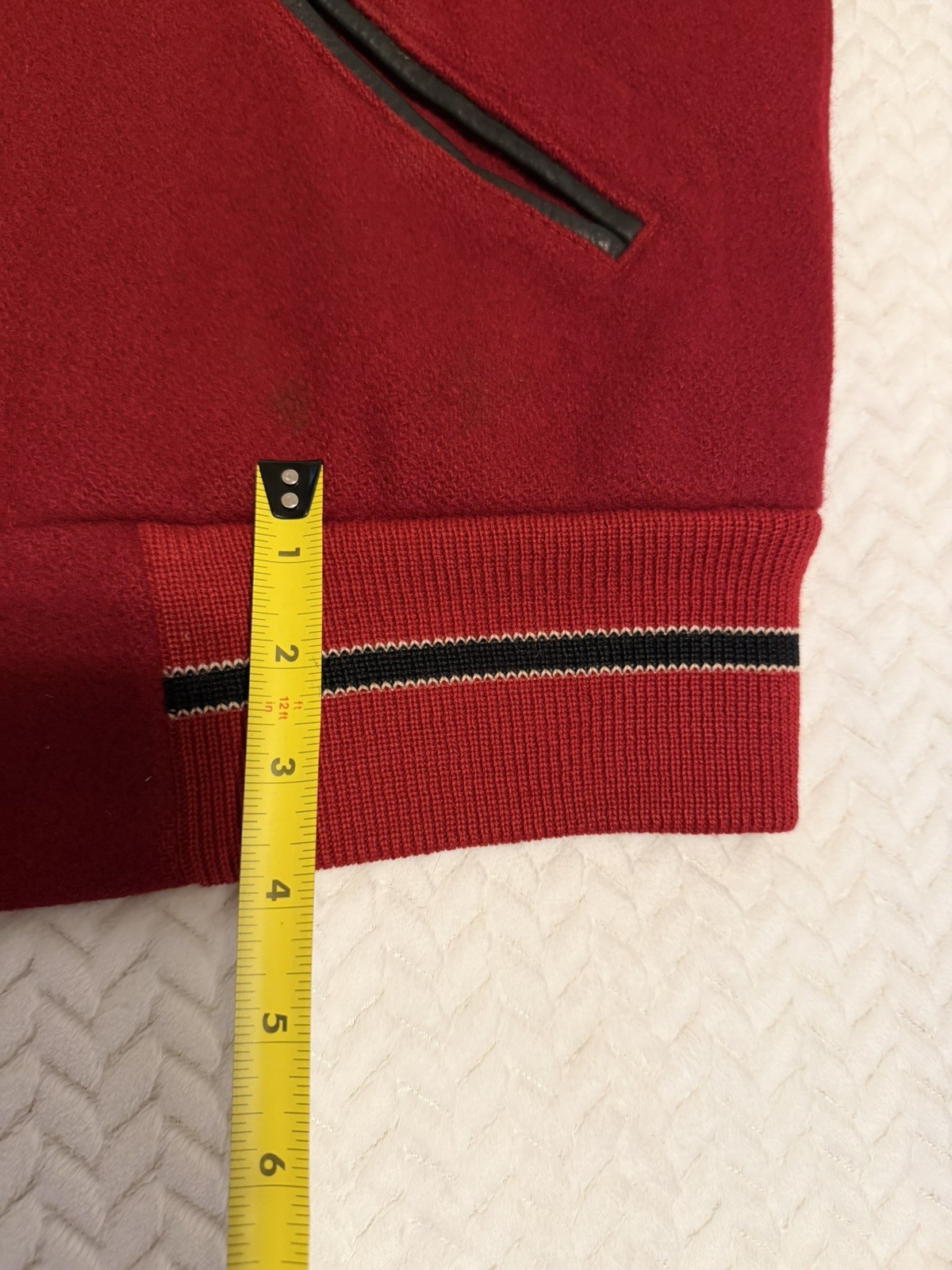 Vtg Lasley Knitting Co. Letterman Jacket Sz 42 Wool Red „W”