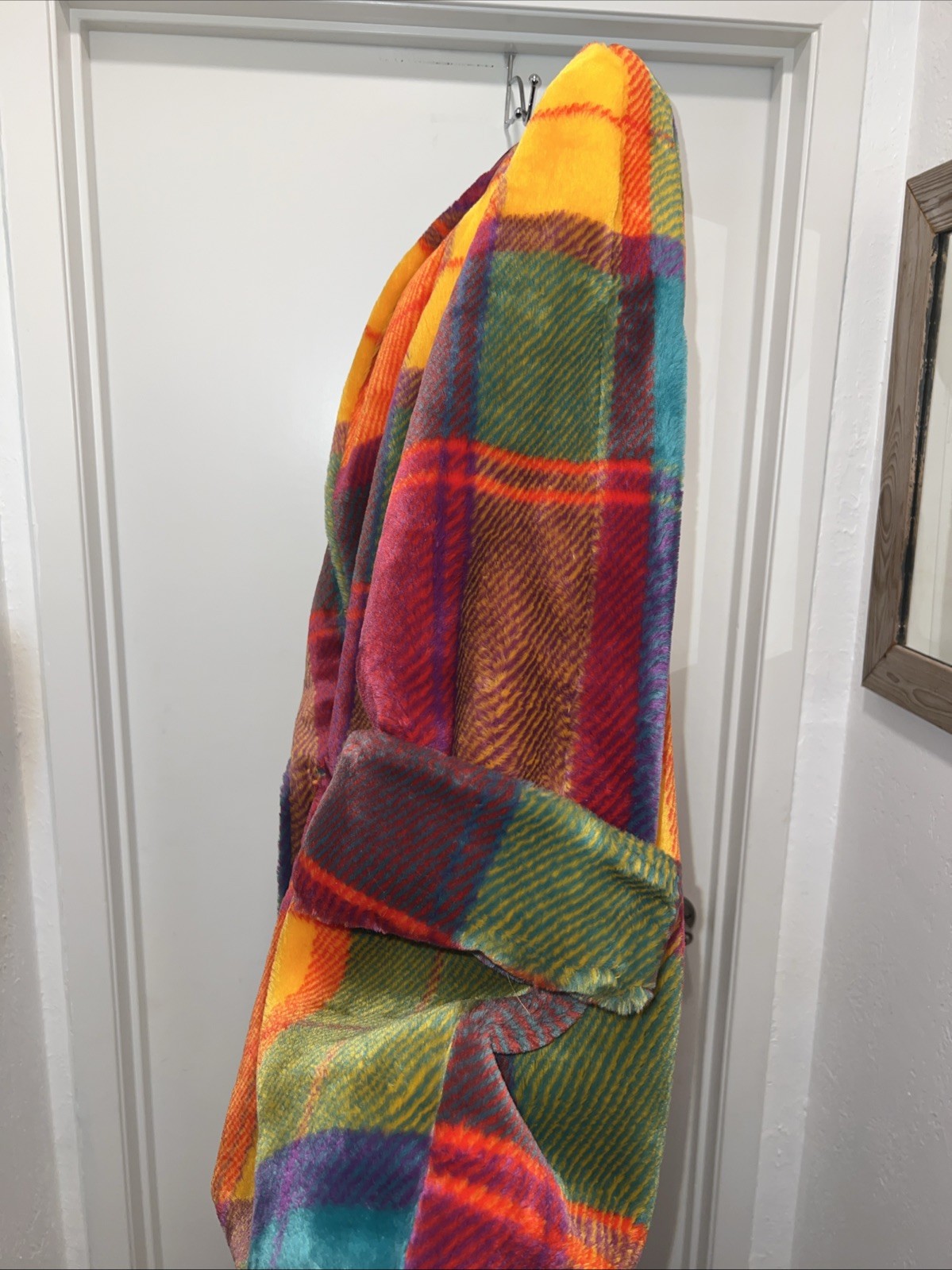 Spiegel Vintage Multi-Color Missy Santa Fe Style Coat Acrylic Boho Aztec SZ XL