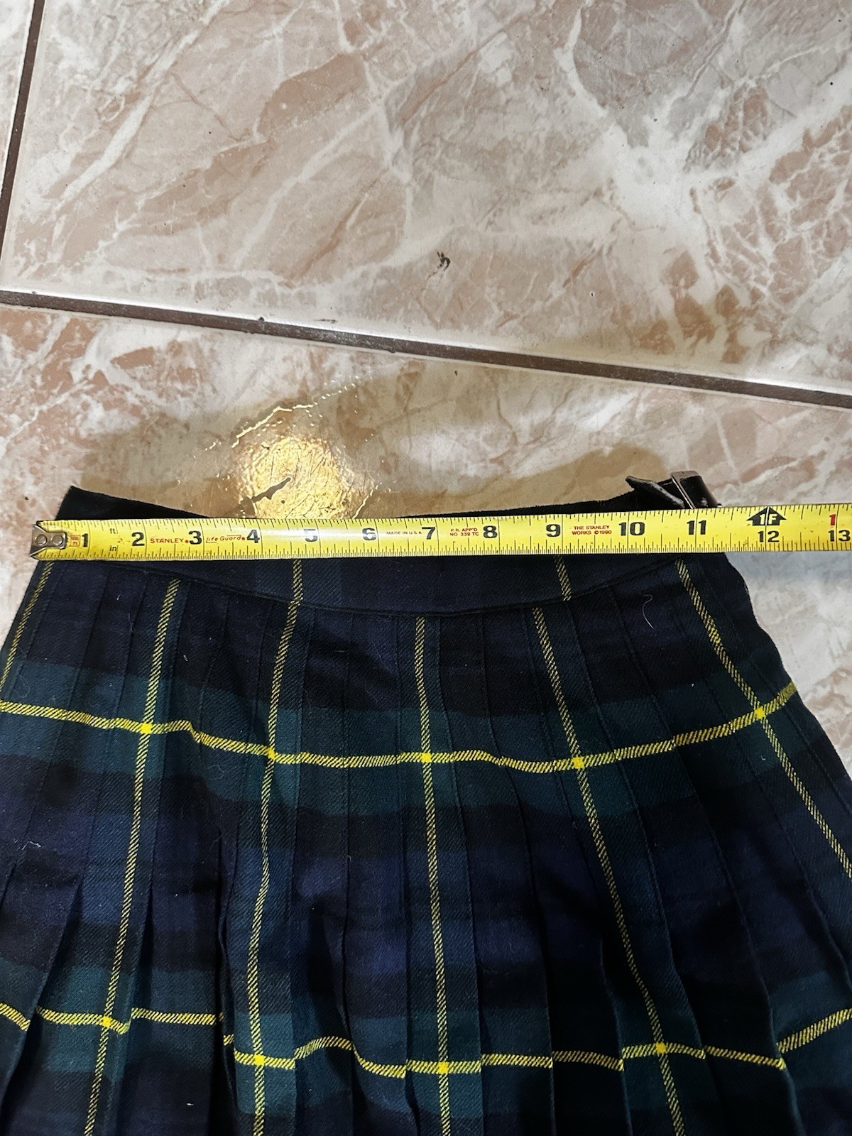 Scotch House Wool Kilt Gordon Tartan Skirt Black Watch Tartan Womens 20 Scotland