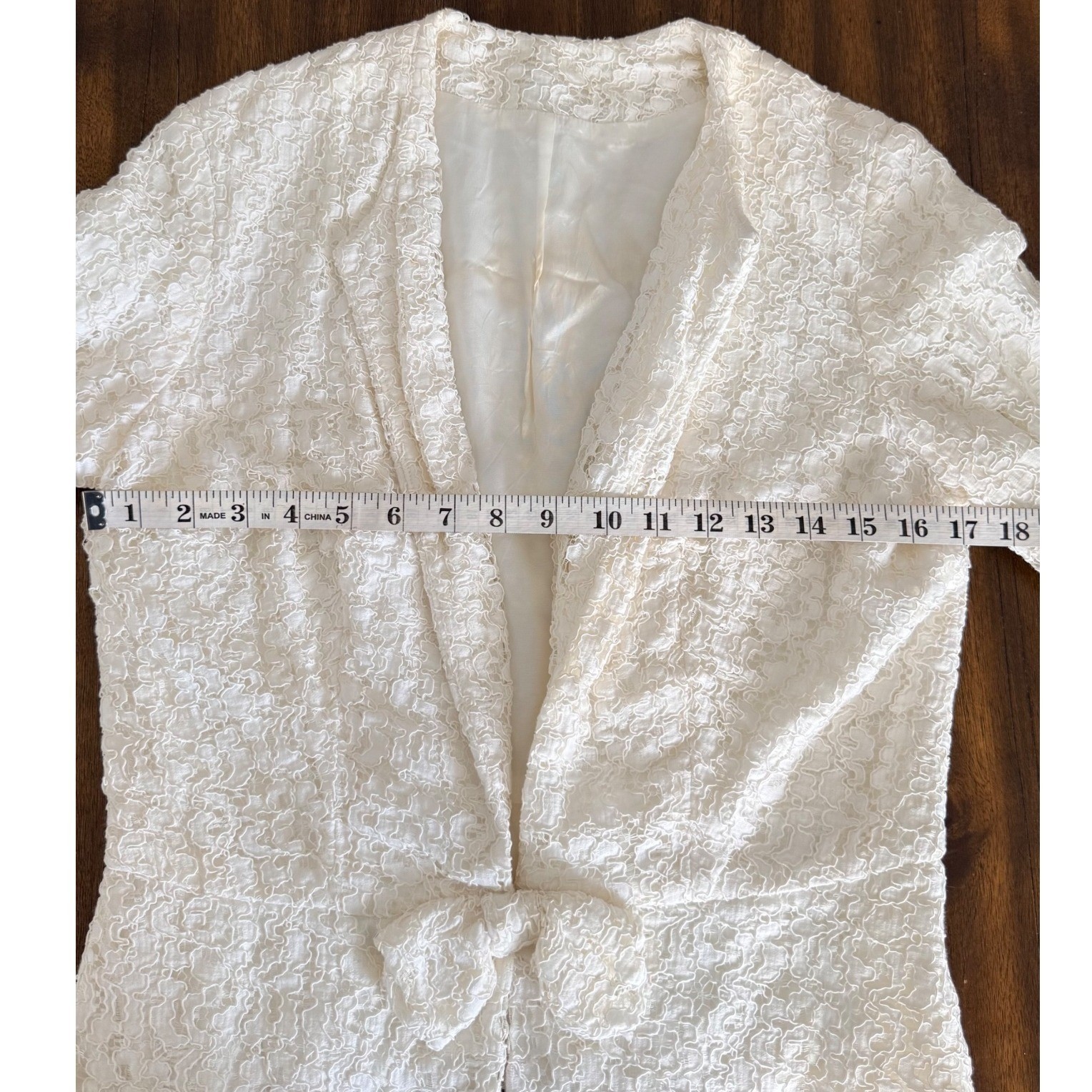 Vintage 1960s Ivory Lace Skirt Suit Set Peplum Jacket and Pencil Skirt 2 Piece