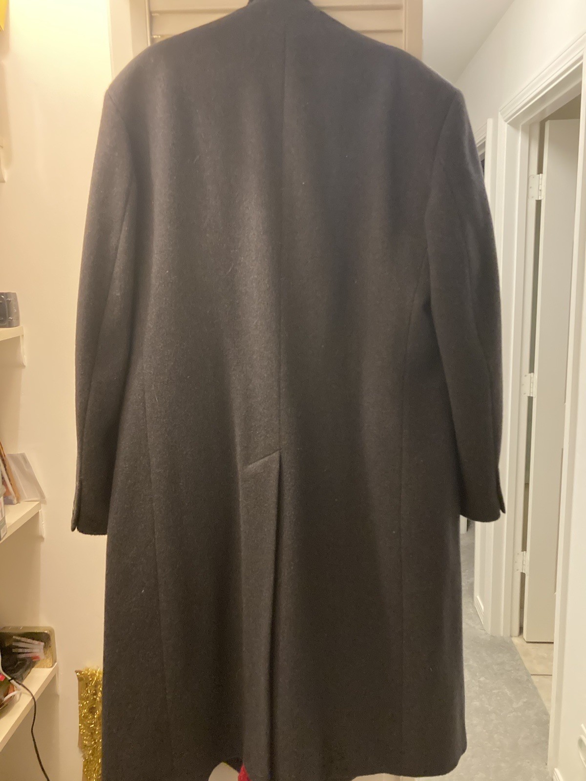 VTG Stafford Women’s Black 100% Wool Black Long Button Heavy Coat 44 L. Hungary
