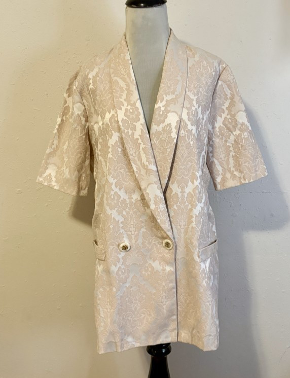Vintage Alan Stuart Soft Pink Floral Blazer, Size 14