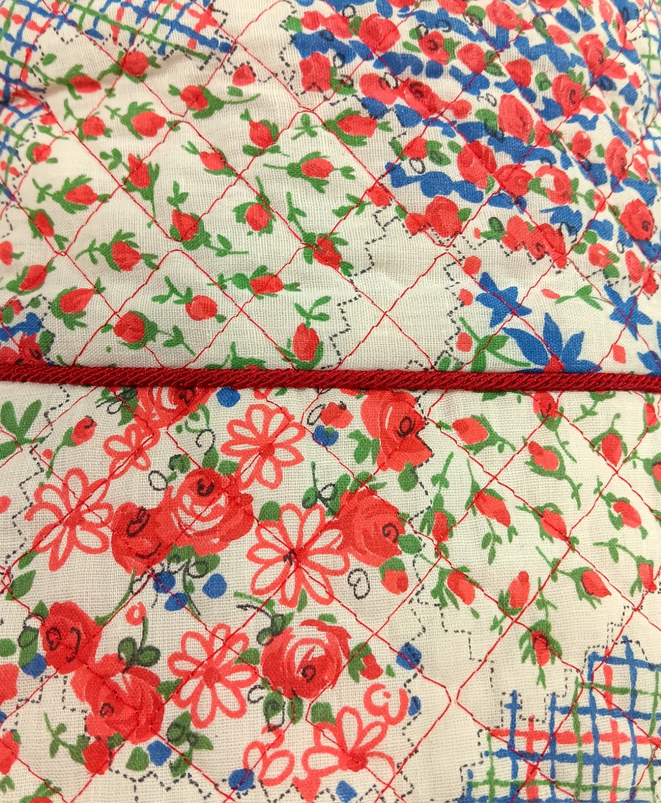 Vintage Mr Topper Of California 70’s Sz 3 Quilted Ditsy Floral A-line Maxi Skirt