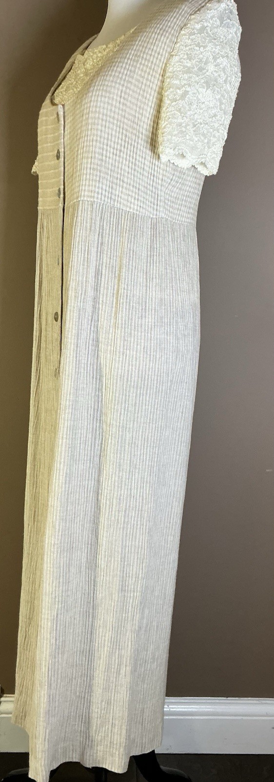 K.C. Spencer Vintage 80s 90s Prairie Lace Layered Cottagecore Maxi Dress