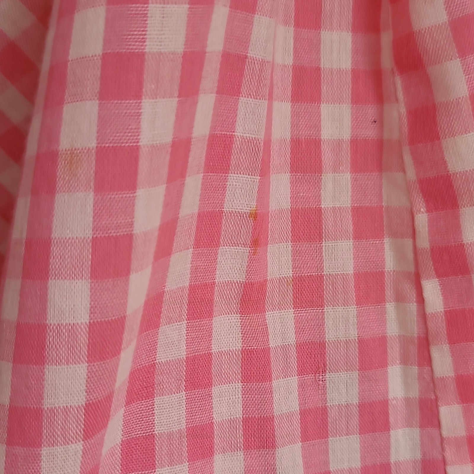 Bill Sims Vintage Pink White Gingham 100% Cotton Dress Size 12 Regular RN 18556
