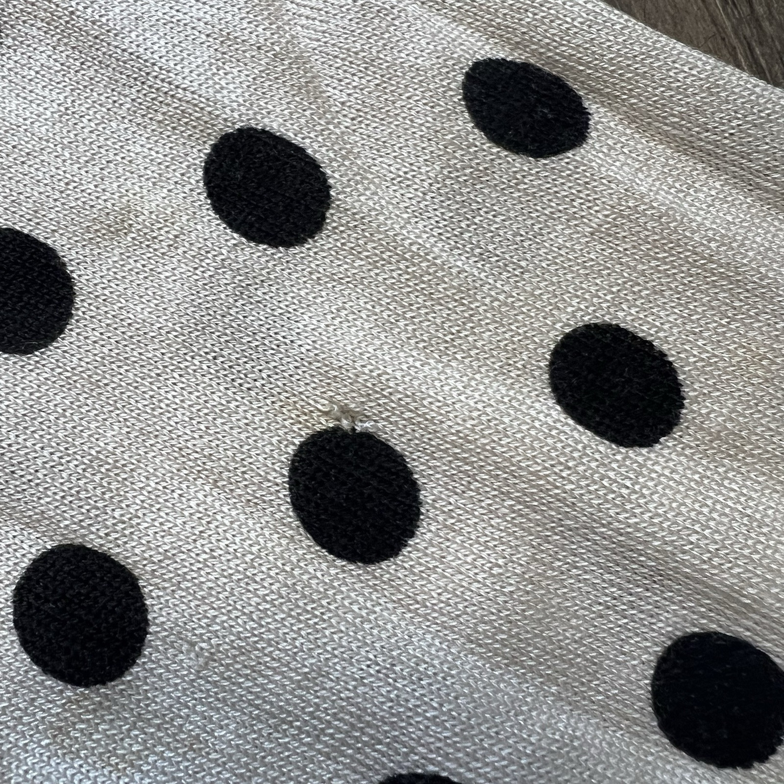 Entracte Vtg Silk Cashmere Polka Dot Crewneck FittedButton Up Knit Cardigan M