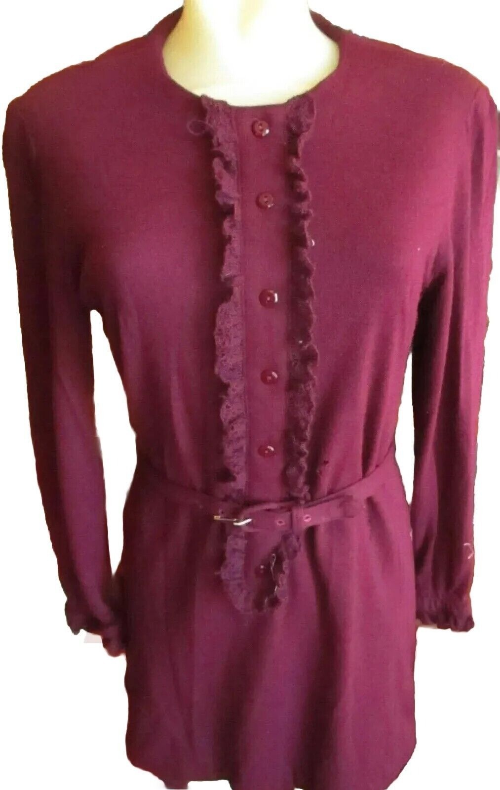 1970’s Women’s Dress 6 Small Vintage Minnesota Woolens Purple Belted