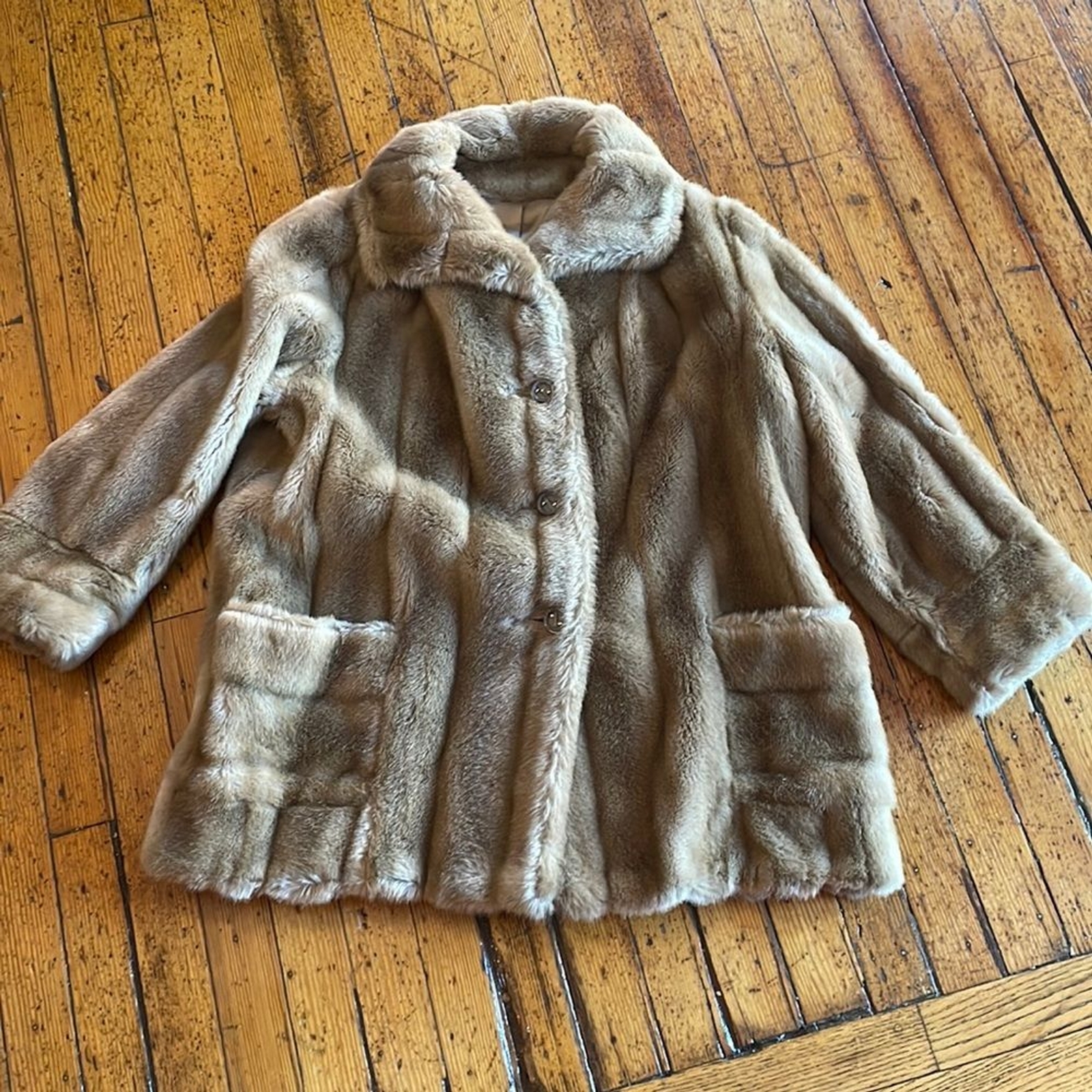 Mincara by Russel Taylor Vintage Faux Fur Coat
