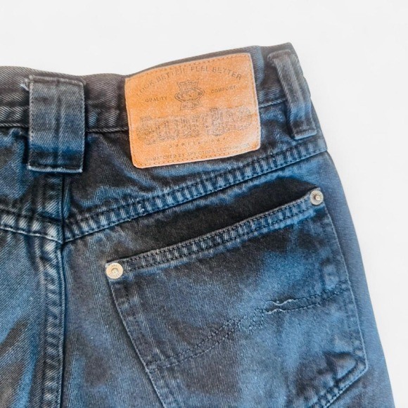 Vintage Elliott Bay Sportswear Black Denim Jeans 100% Cotton Size 28