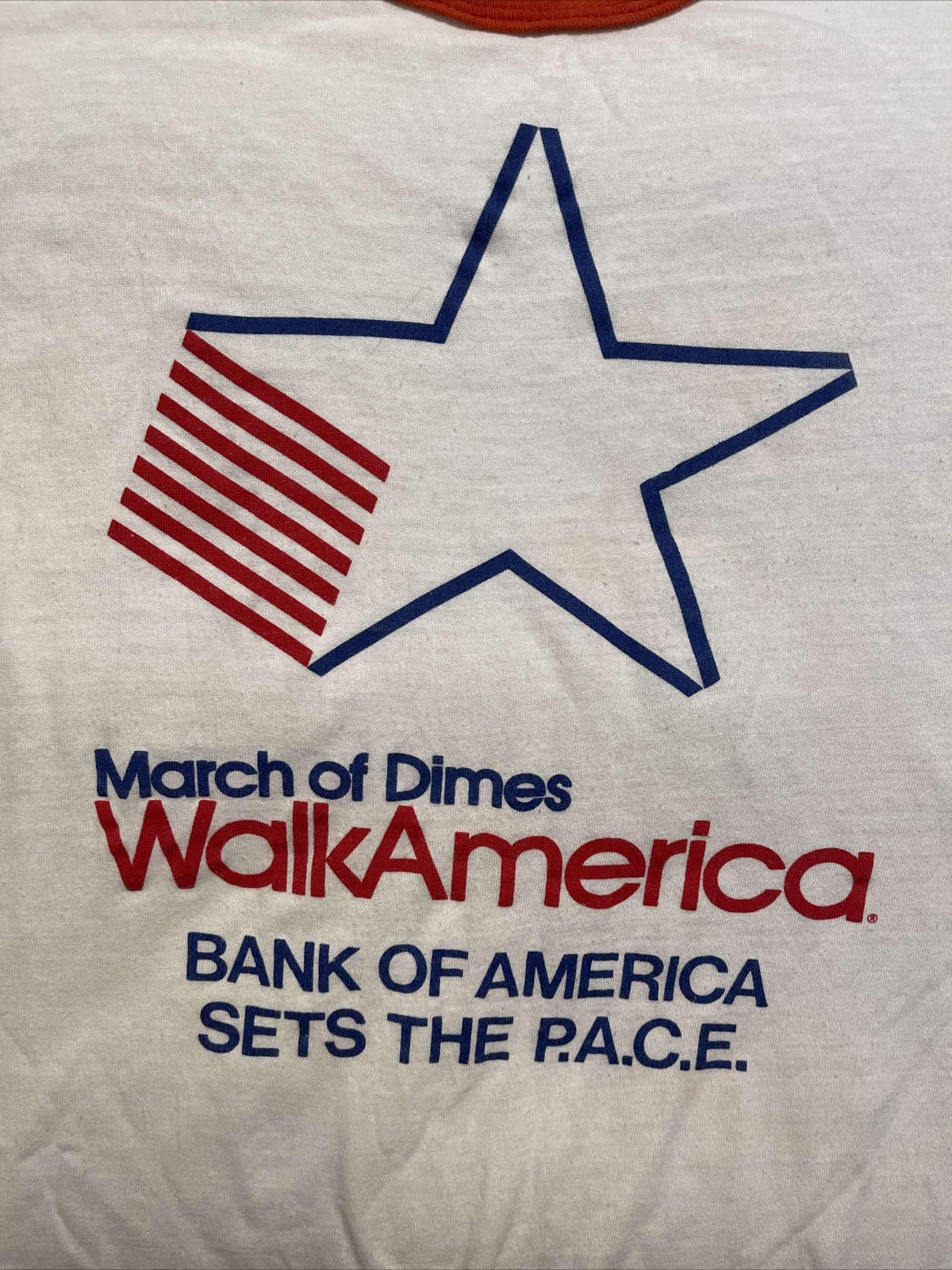 VTG 80s Bank Of America Employee March Of Dimes Walk America Walkathon M T-Shirt