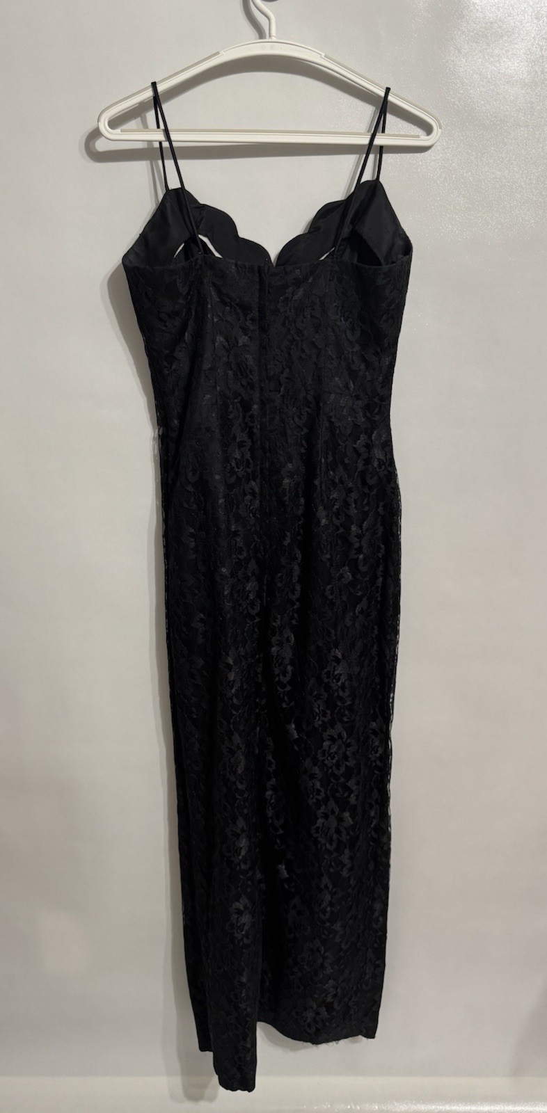 LA Glo Size 11/12 Vintage 90s Sexy Black Lace Cocktail Party Dress Whimsygoth