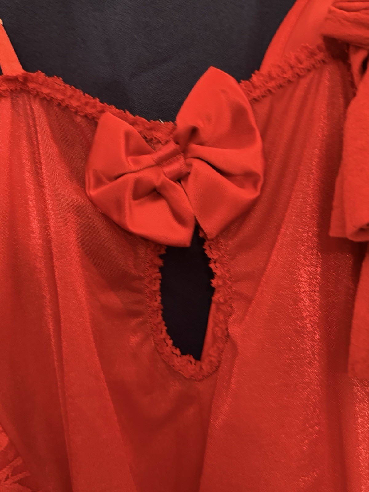 Vtg 80s Frederick’s Hollywood Red Lace Teddy Garter Lingerie USA 38 Pinup Vixon
