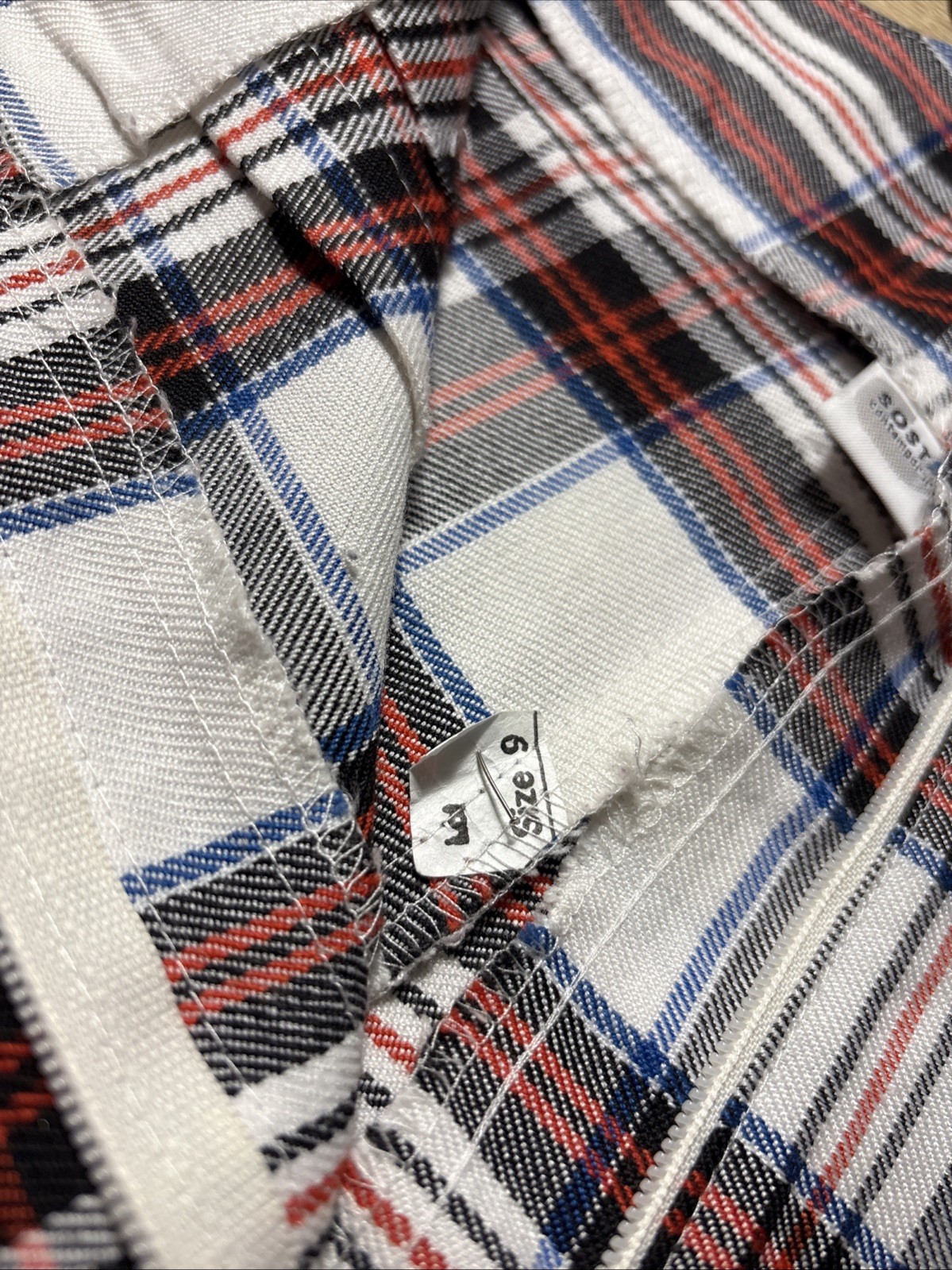 Vintage 90s SOSTANZA Plaid Pleated Romper W/Suspenders Tartan Pattern Sz 9