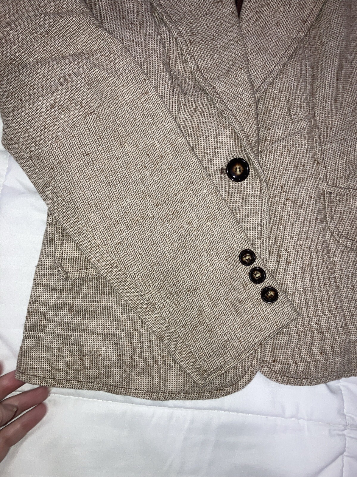 Vintage 80s-90s “The Branch” Jacket Skirt Suit Outfit Set Brown Wool? Size XS/S?