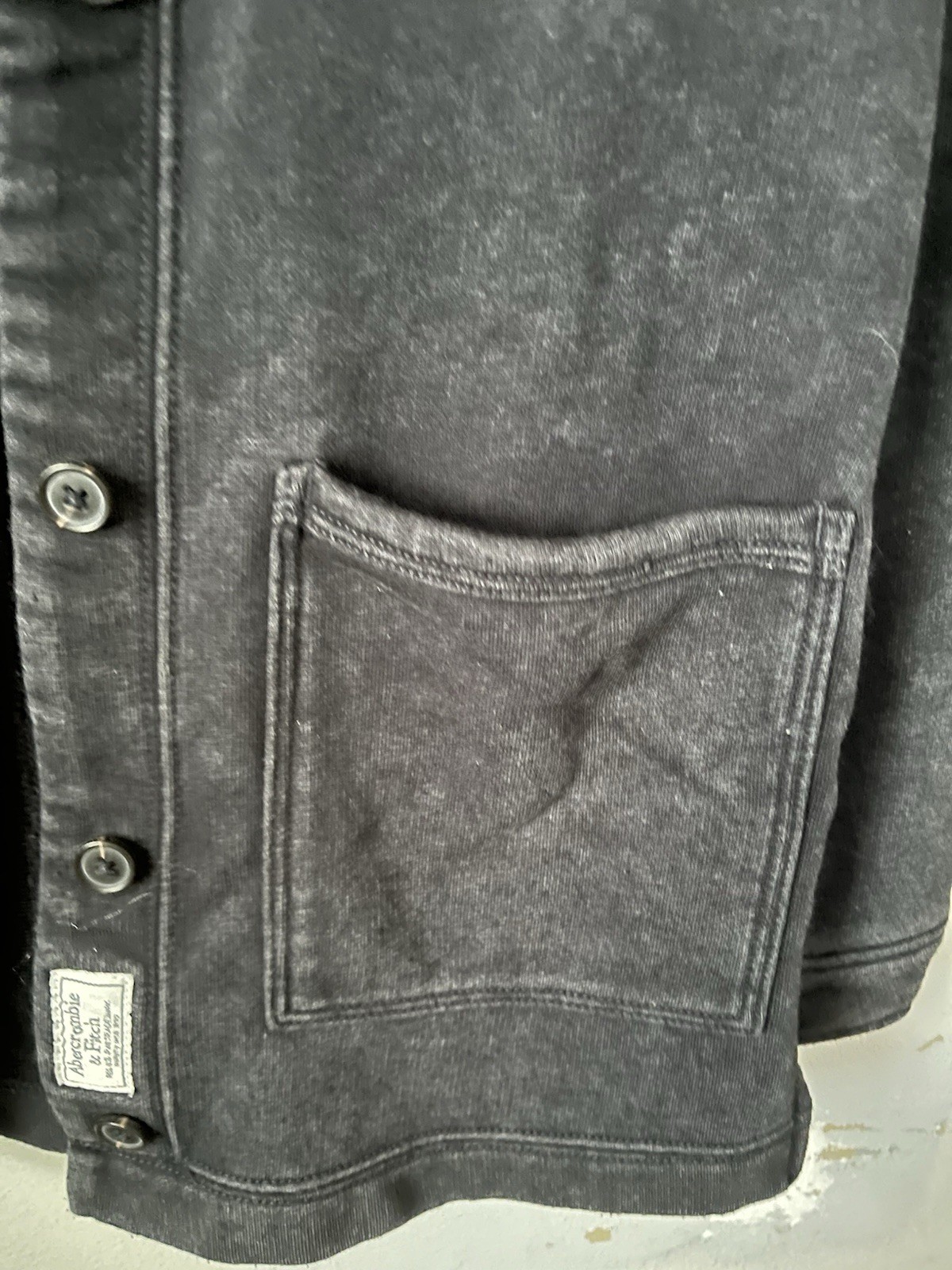 Abercrombie & Fitch Vintage Jacket Y2K Grunge Worn Faded Whimsygoth Goth 90s XS
