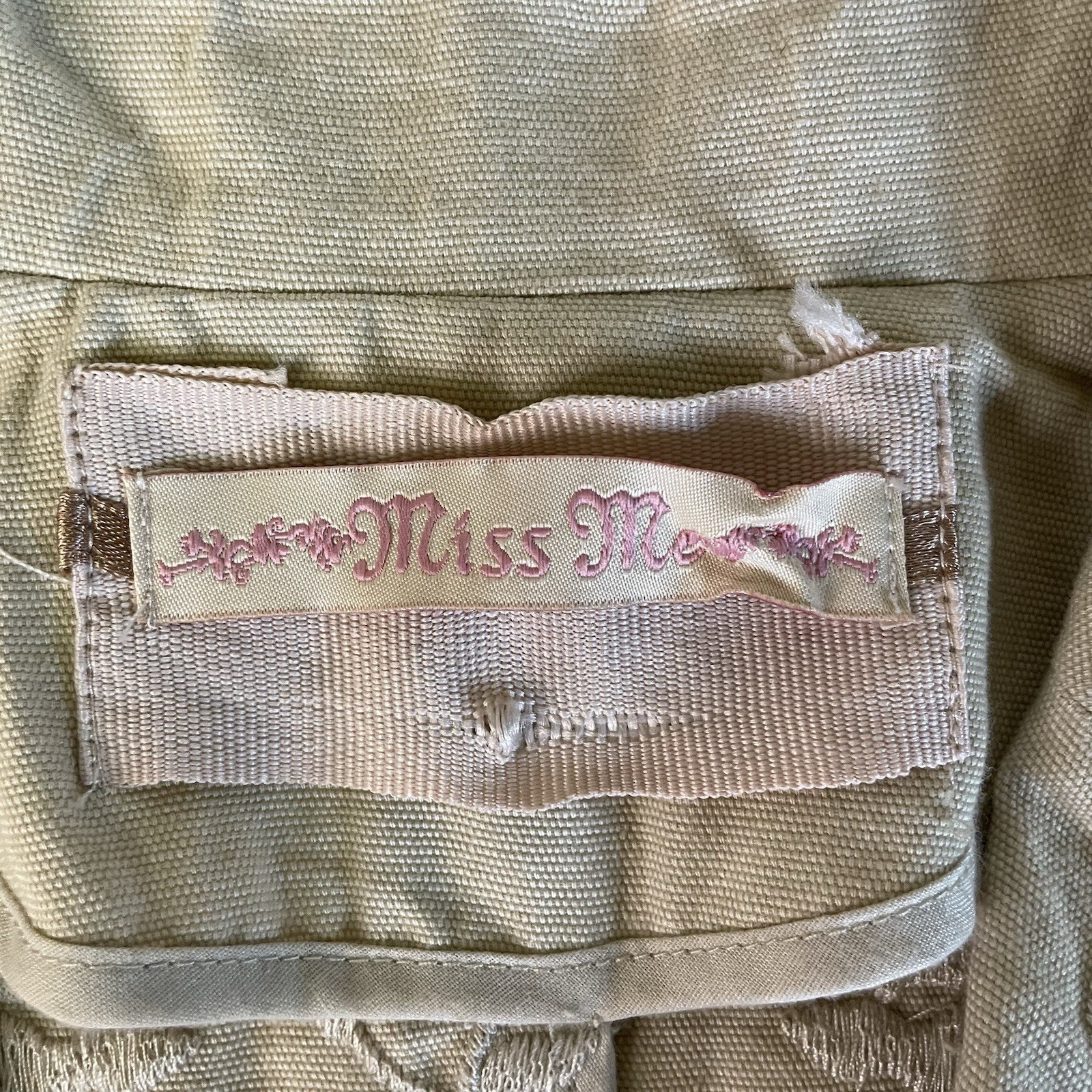 Vintage Y2k Miss Me Pink Embroidered Western Boho Blazer Jacket Size Small