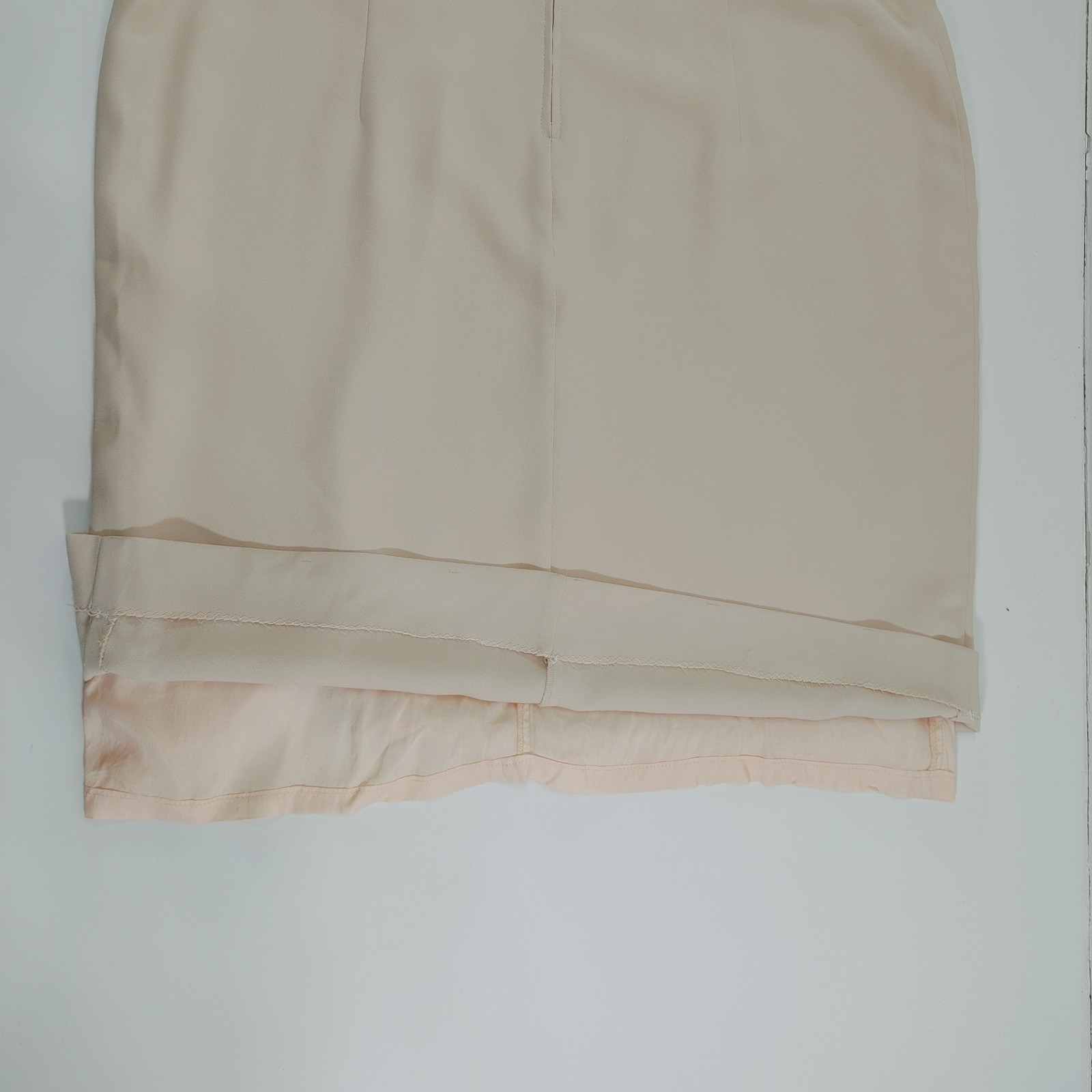 Vintage Gold Metallic Ribbed Cream Sheath Dress Sleeveless Formal Size 20