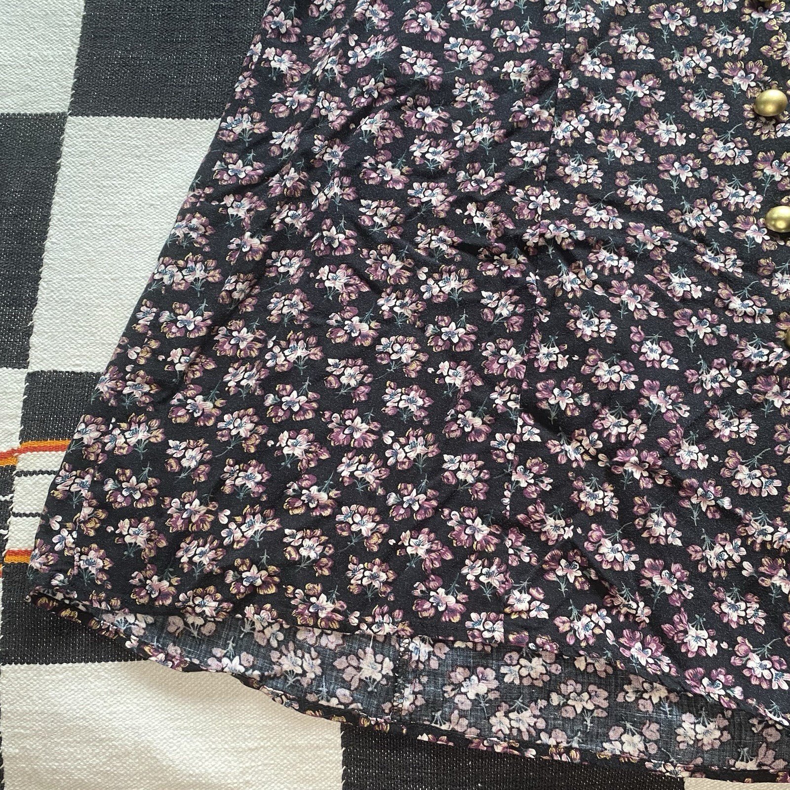 Vintage 90’s Caroline Wells Floral Midi Dress. Corset Back Tie. Rayon. Size 4.