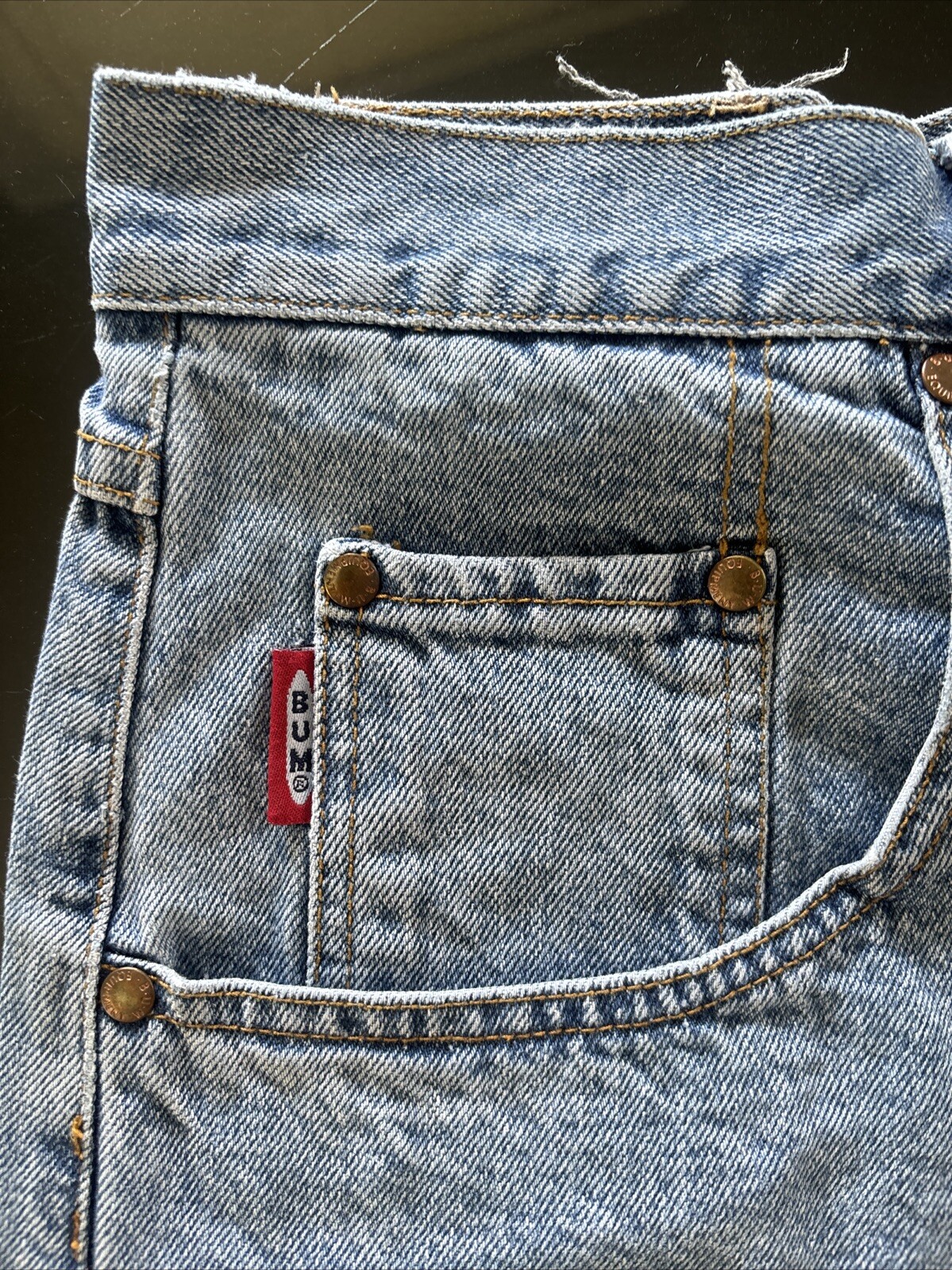 90s Moms Jean Shorts Bum Equipment Juniors 11 Hong Kong Light Blue High Waisted