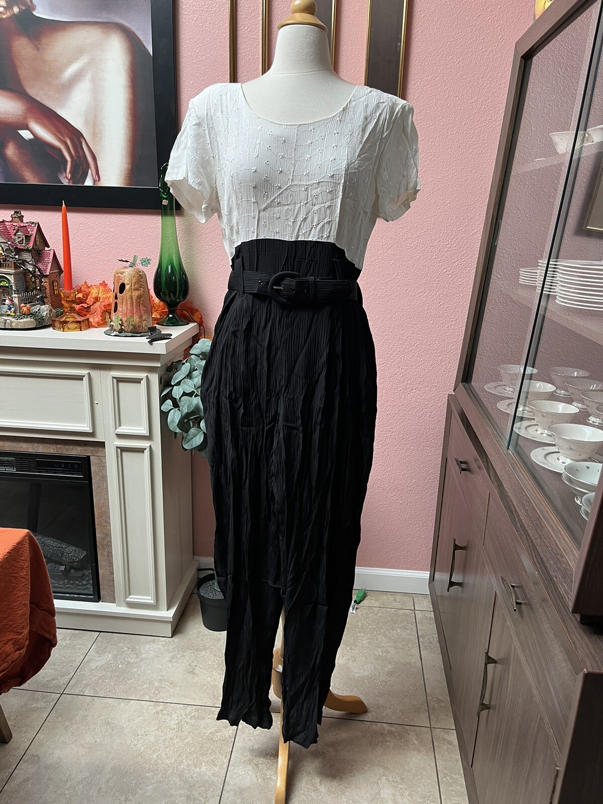 90s Vintage Dawn Joy Jumpsuit w/ Original Belt | Size M