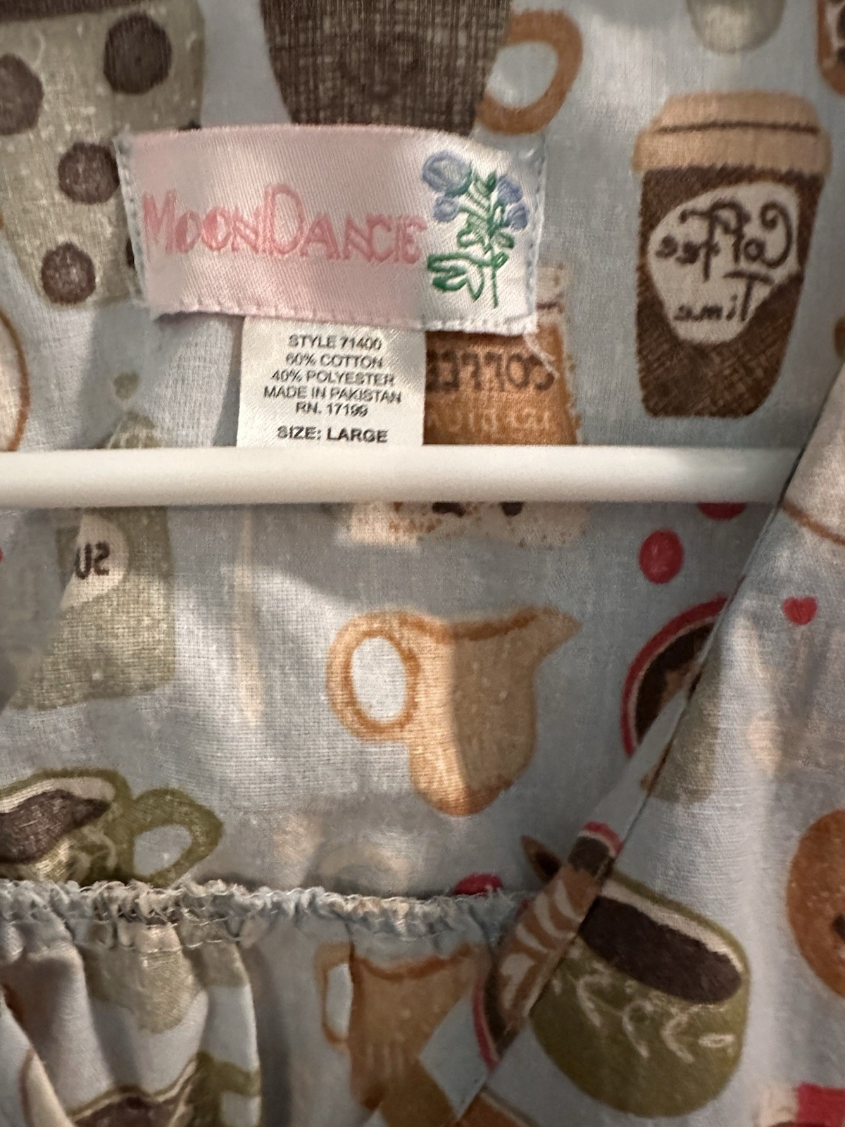 Vintage Moon Dance Button Up Sleeveless Smock / CobblersPockets L Barista Retro