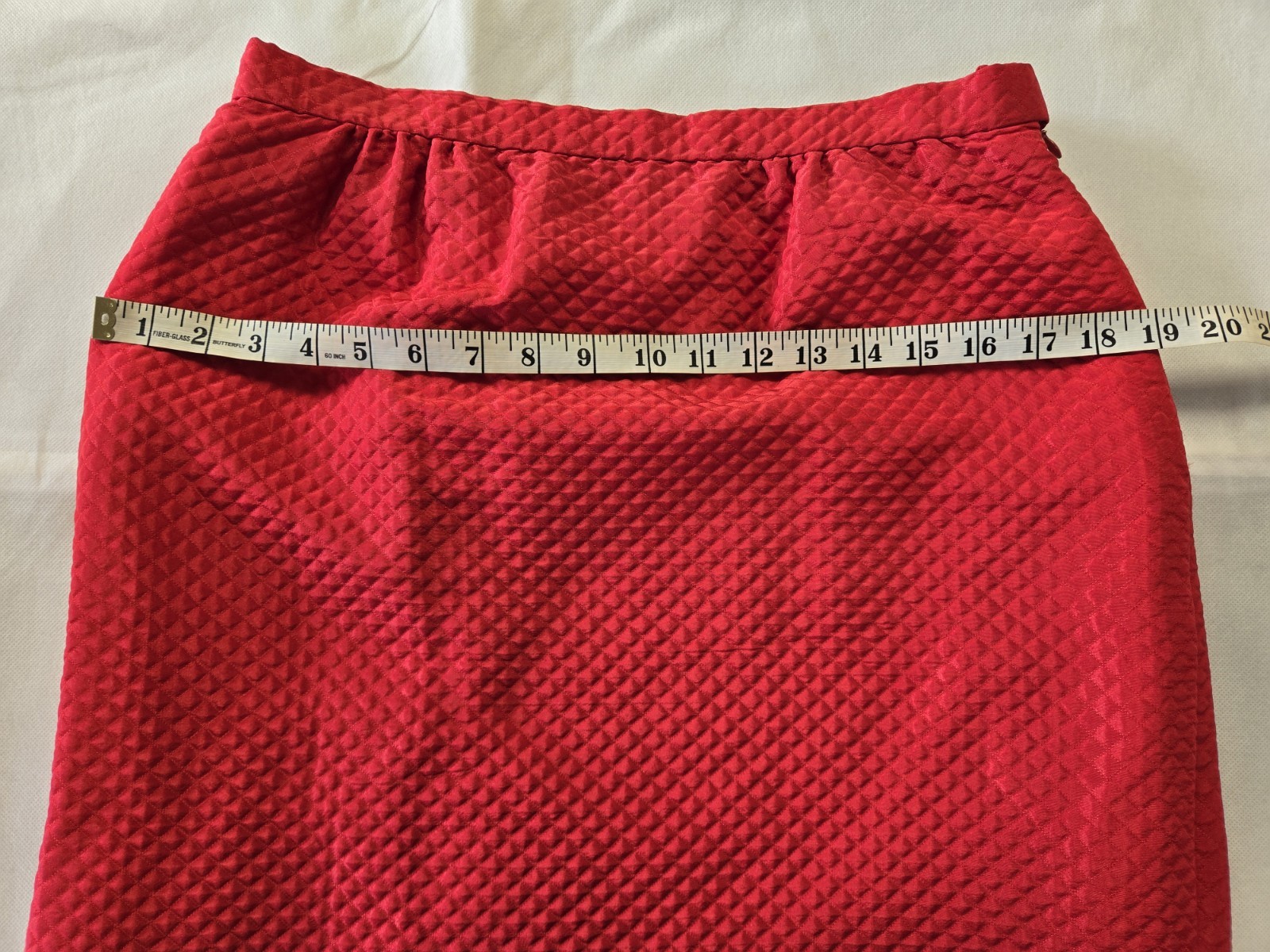 Pauline Trigere Vintage Suit Red & Gold Brocade Quilted Satin Jacket Skirt Saks