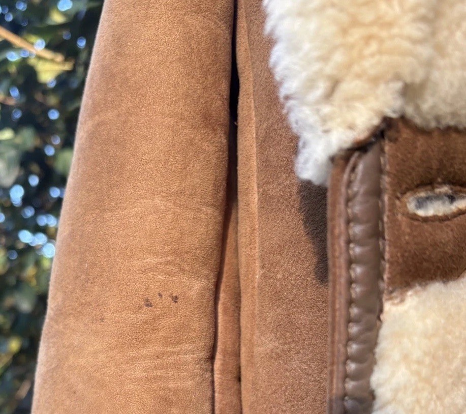 Vintage Shearling Knights Of New Zealand Tailors Lambskin Jacket Coat 36 S 70s