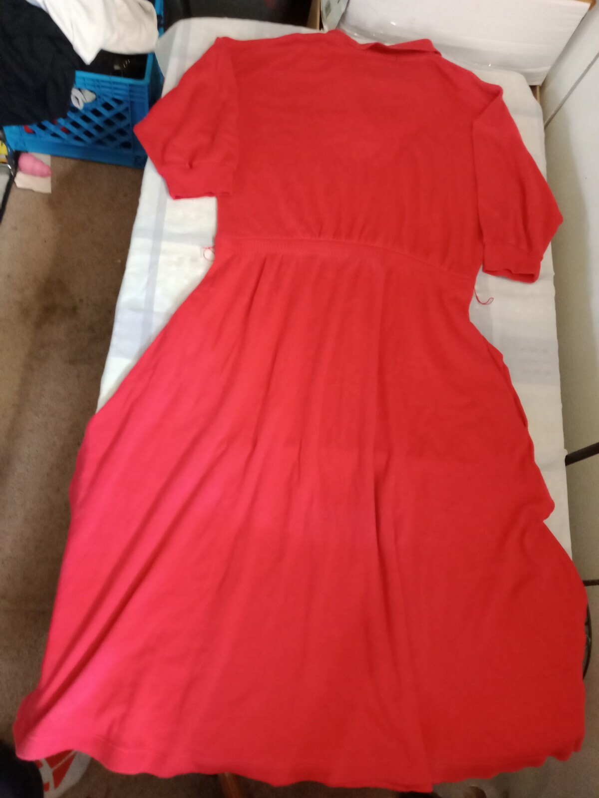 Vintage Robert Scott LTD Red Maxi Dress Womens Size Large (cb45)