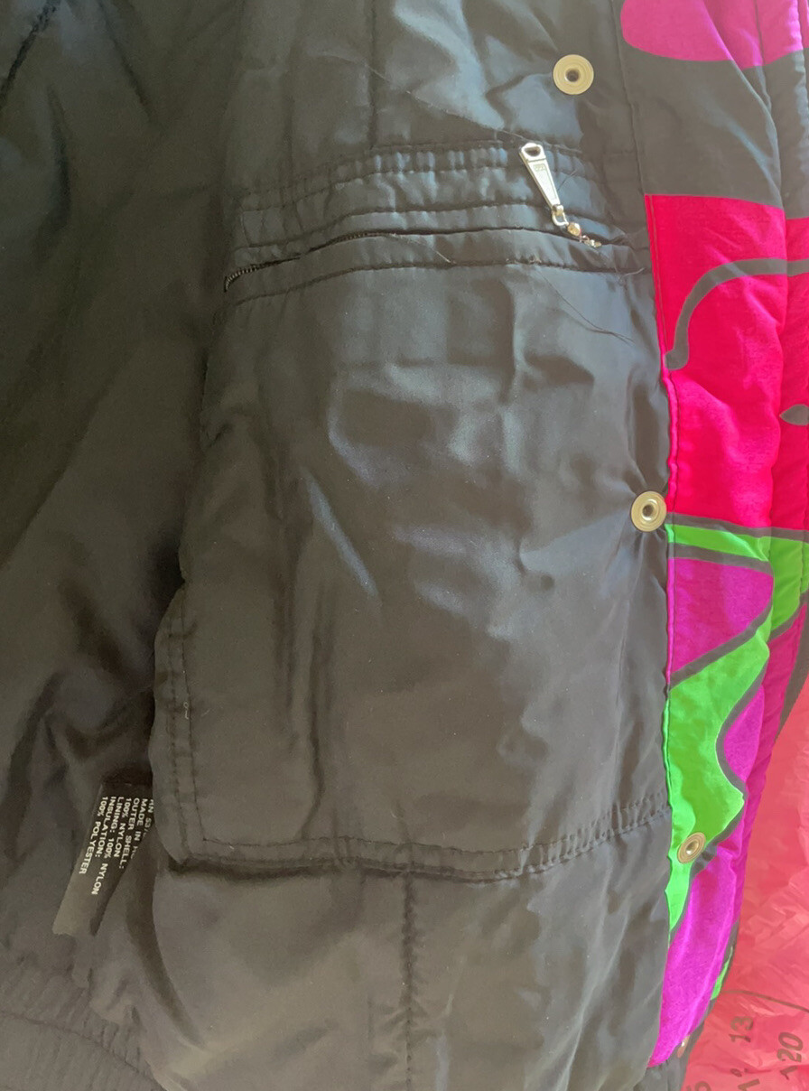 Vintage 1980’s Snuggler Seattle Fantasy Neon Ski Jacket Women’s Sz M Snow