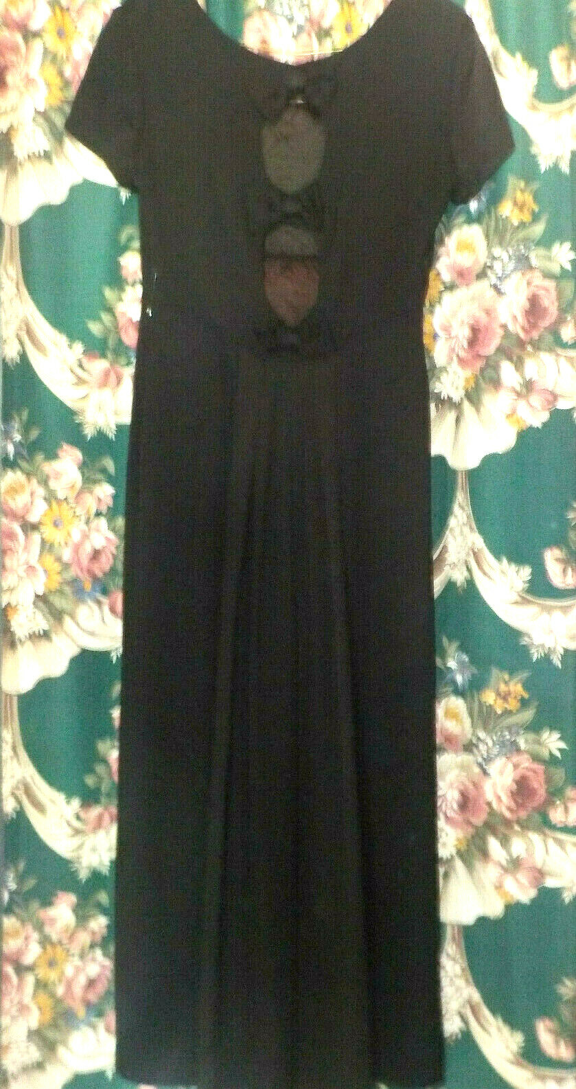 Vintage Jeffrey & Dara Formal Black Dress with 2 Trains Evenings by Tom Barra