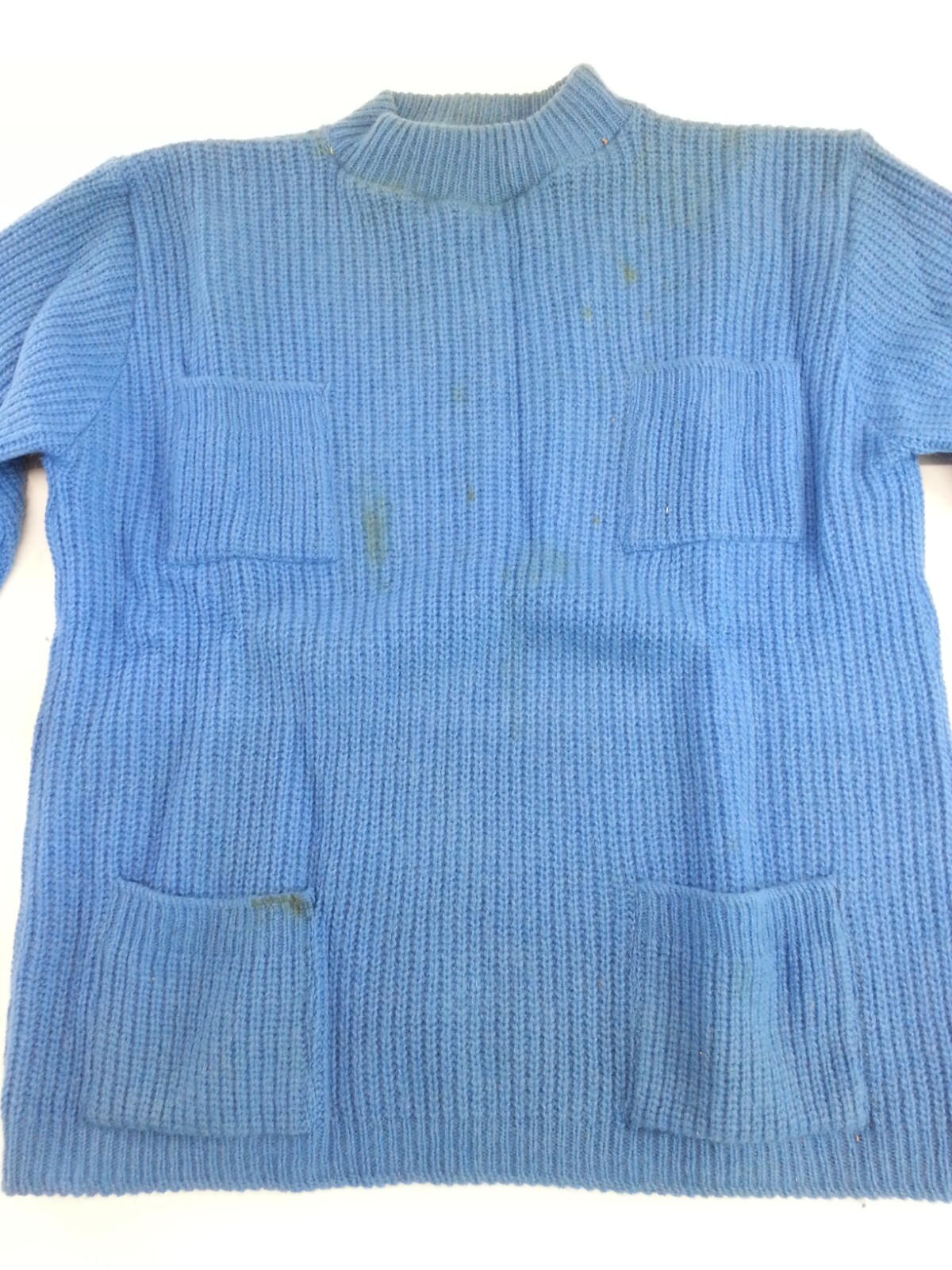 Vtg 1970’s Cunalam 100% Wool Blue Original Bag Select Sportswear Sweater