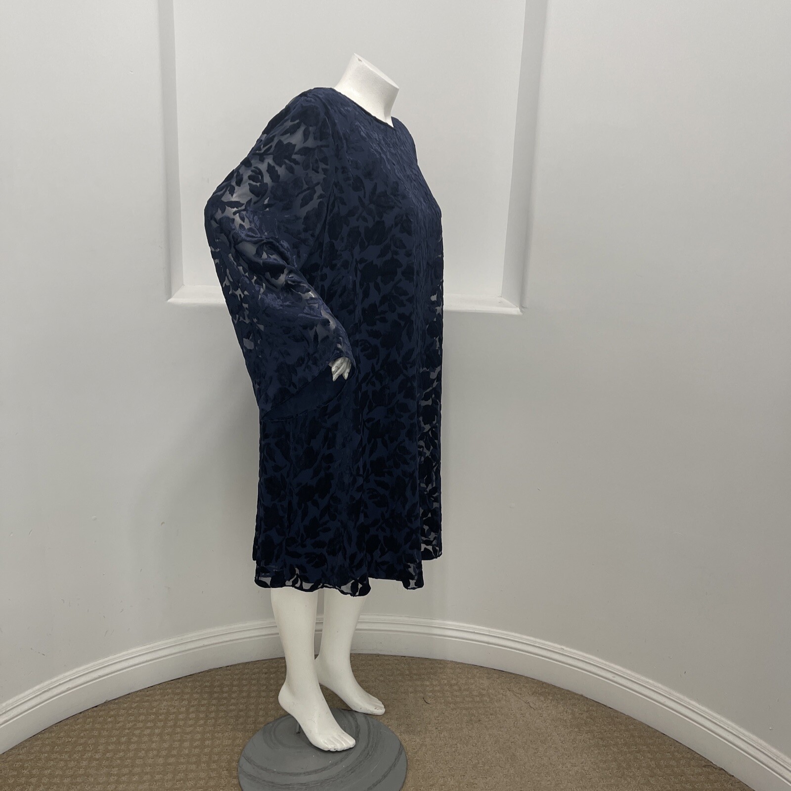 EN FRANCAIS By Huey Waltzer For Saks Fifth Avenue VTg 80’s Dress Blue Size 24