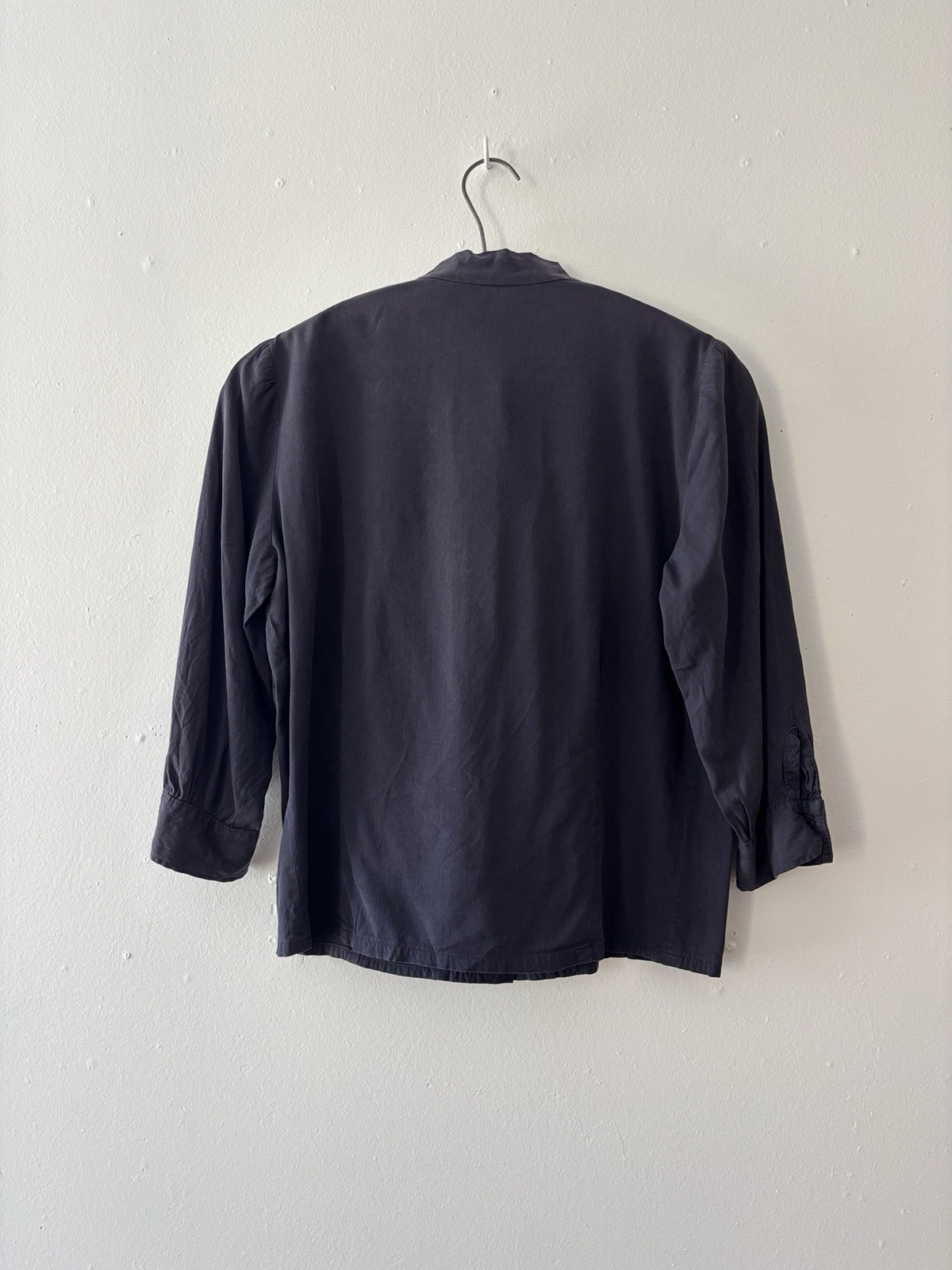 Vintage 1950s Softest Cotton Gabardine Button Down Secretary Blouse