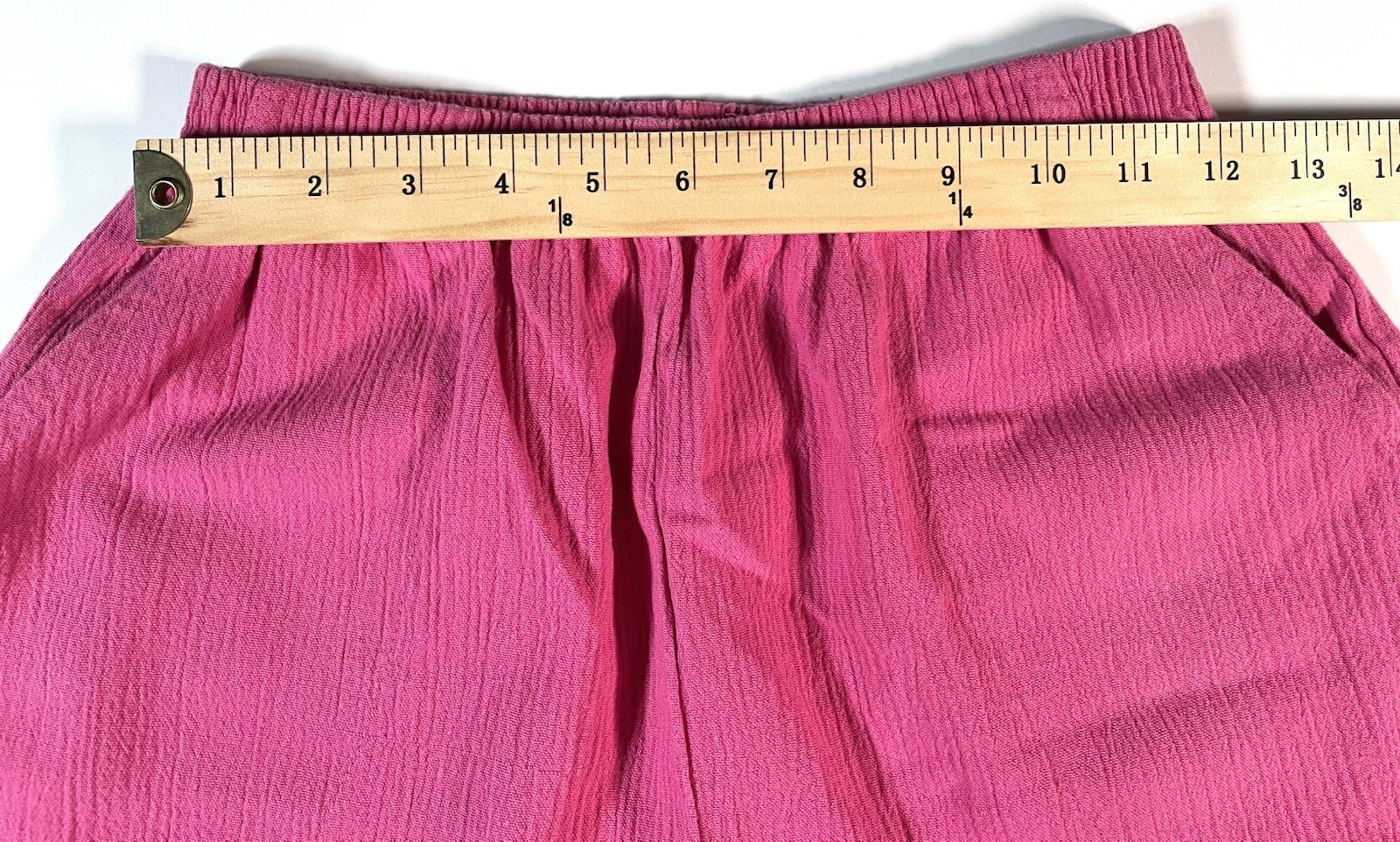 Blair Vintage Koolots Capri Pants Elastic Waist High Rise Wide Leg Size 10 Pink