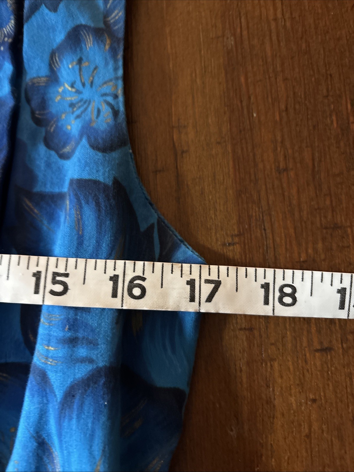 Vintage Charmode Sears & Roebuck Blue Sleeveless Cotton Dress Long Size S/M