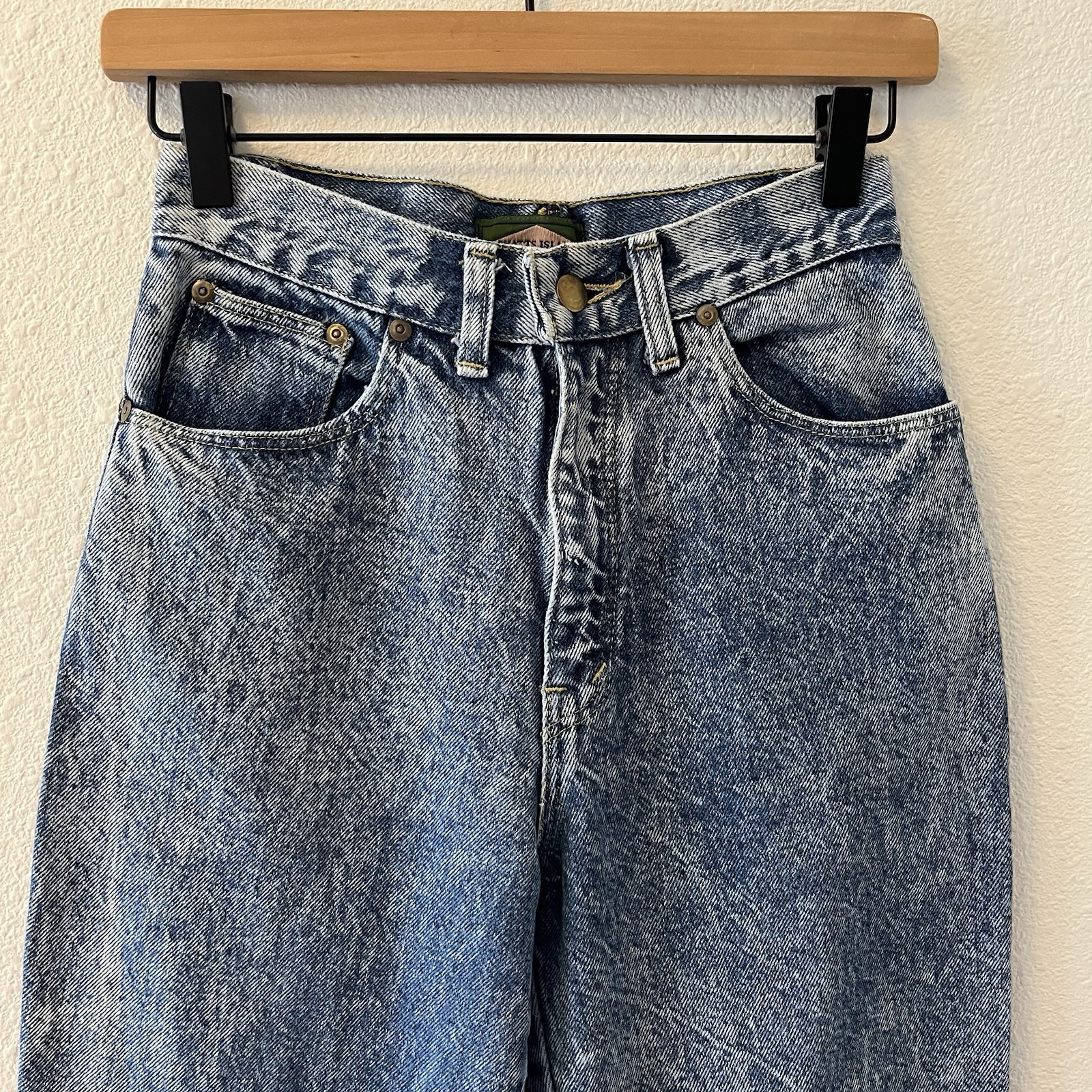 Vintage 80’s Women’s Jeans Acid Wash High Waisted Tapered 26 Waist Made In USA