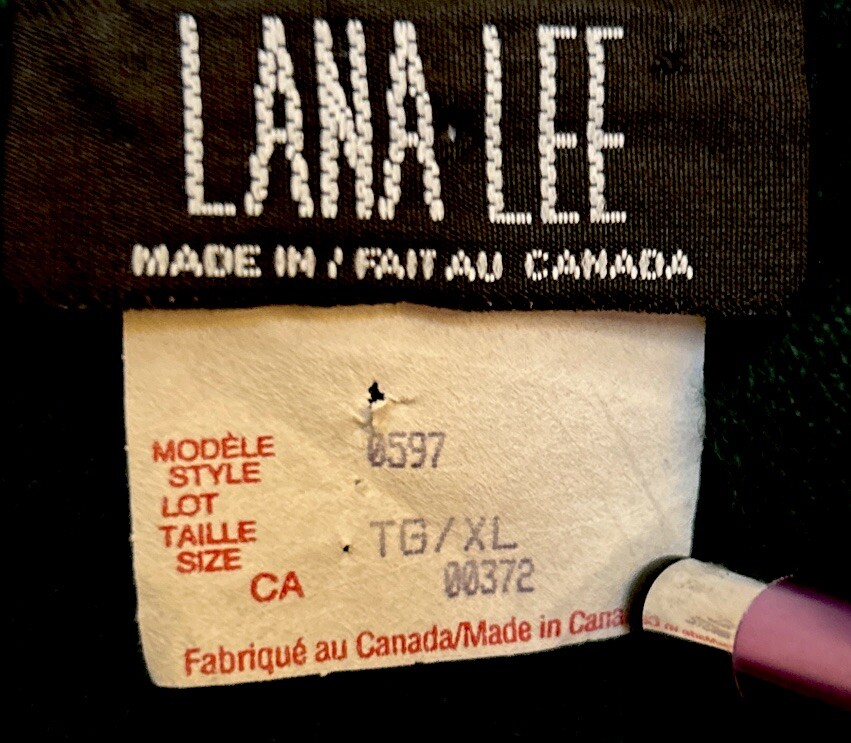 Lana Lee Sweater L/XL Vintage Dark Green Knit Pullover Made In Canada Women’s