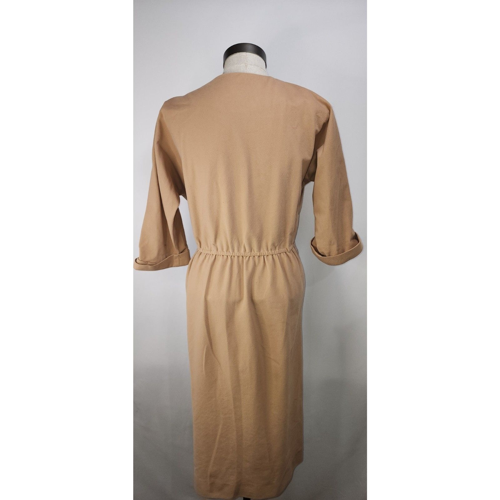 Vintage 60’s or 70’s Lisa Petites Women’s Brown Button Dress