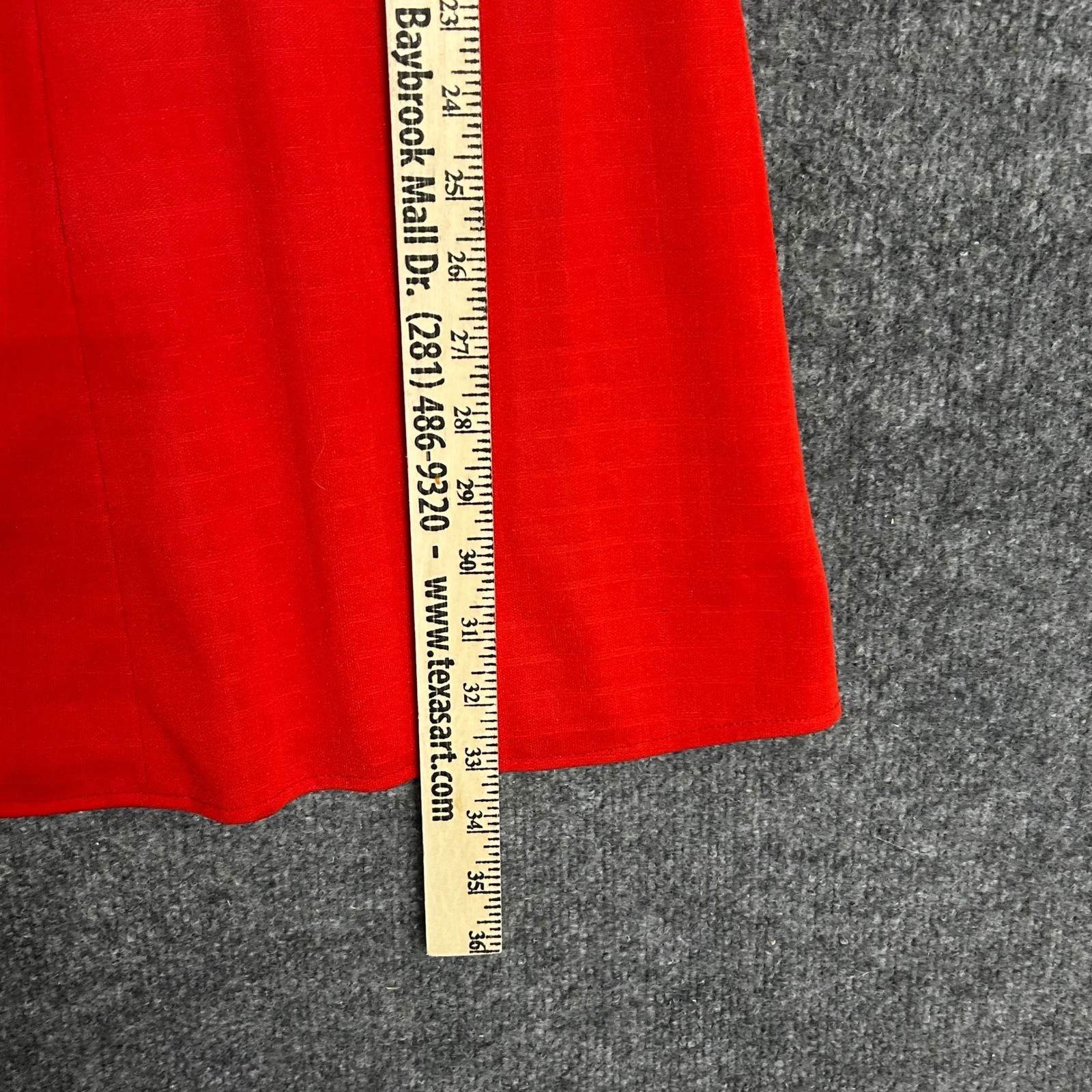 Unbranded Dress Womens Size S Red Ruffle V-Neck Long Sleeve Vintage A-Line Mini