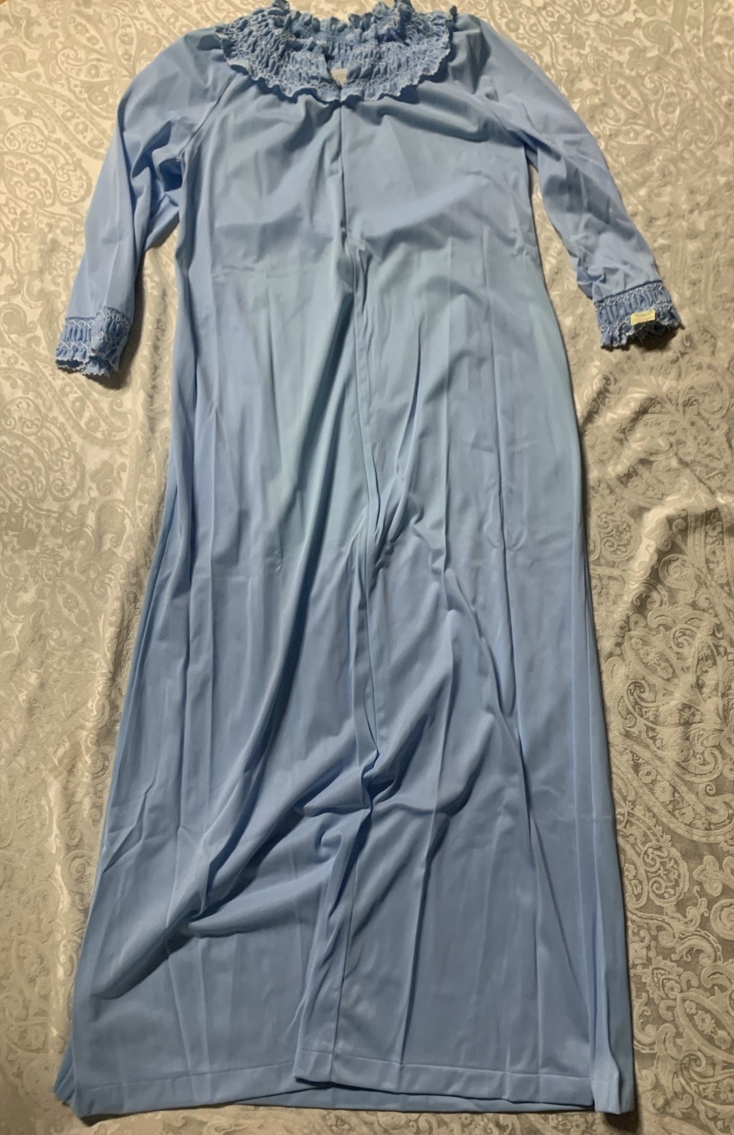 VTG Loungewear By Gossard Robe Maxi Dress Nightgown Gown Blue sz P/XS Women