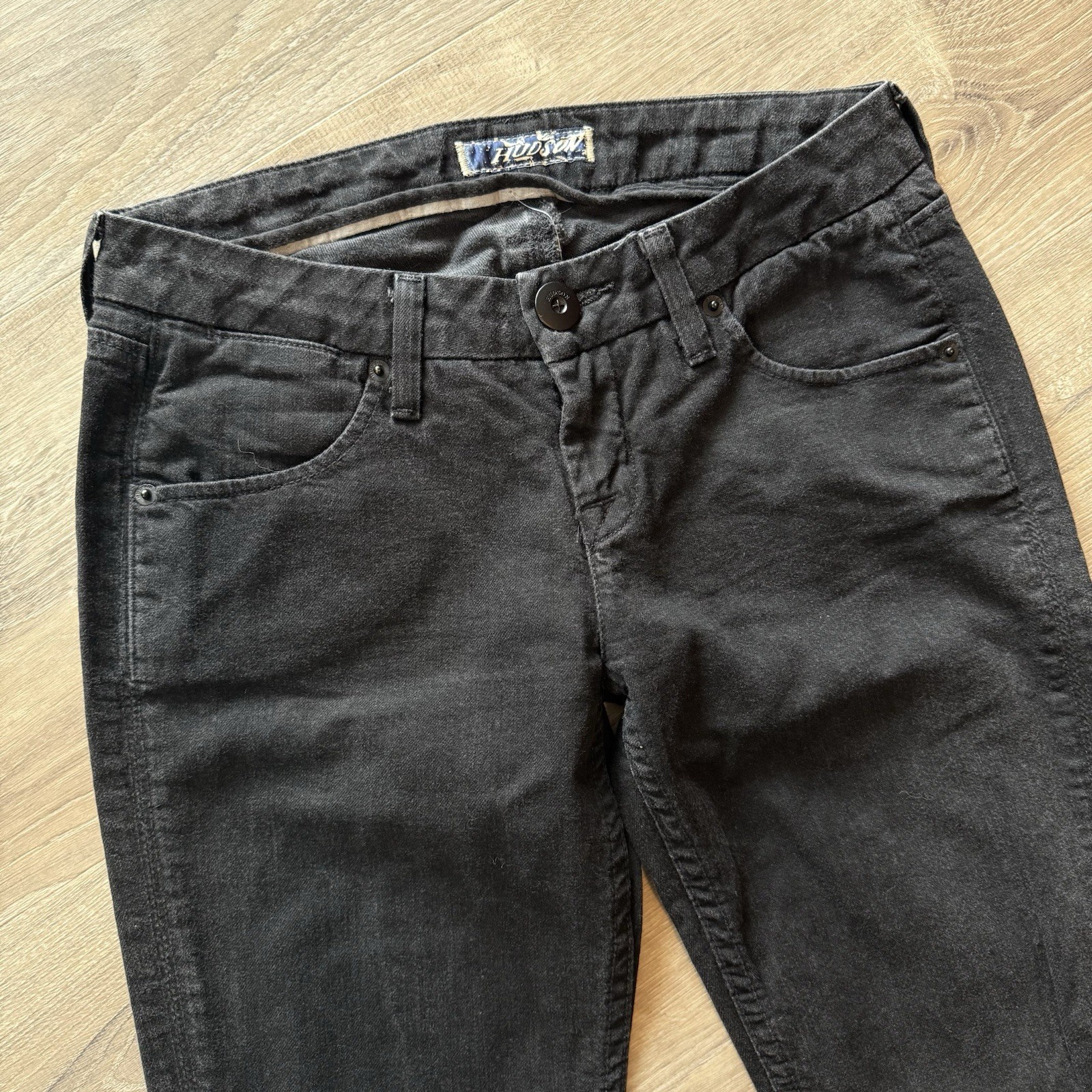 Vintage 90s Hudson Bellbottom Flare Jeans Black Women’s Size 26