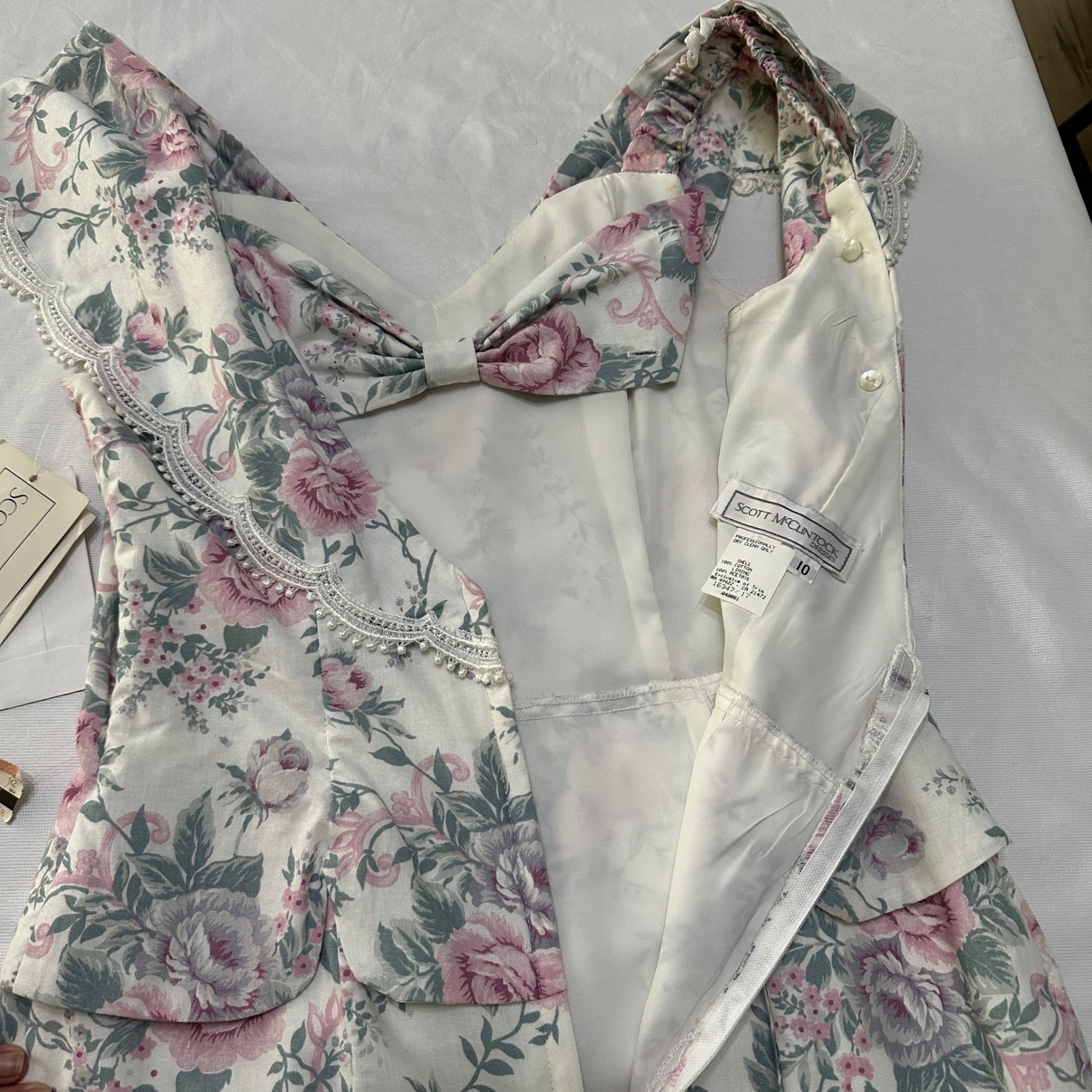 NWT 1991 Scott McClintock Floral Dress Sz 10 Cottagecore Romantic Coquette Gown