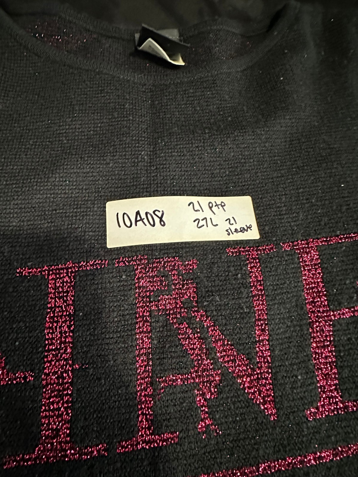 Mondi Vtg LINEA „For a new time” Women’s Sweater Size L Pink Metallic Germany
