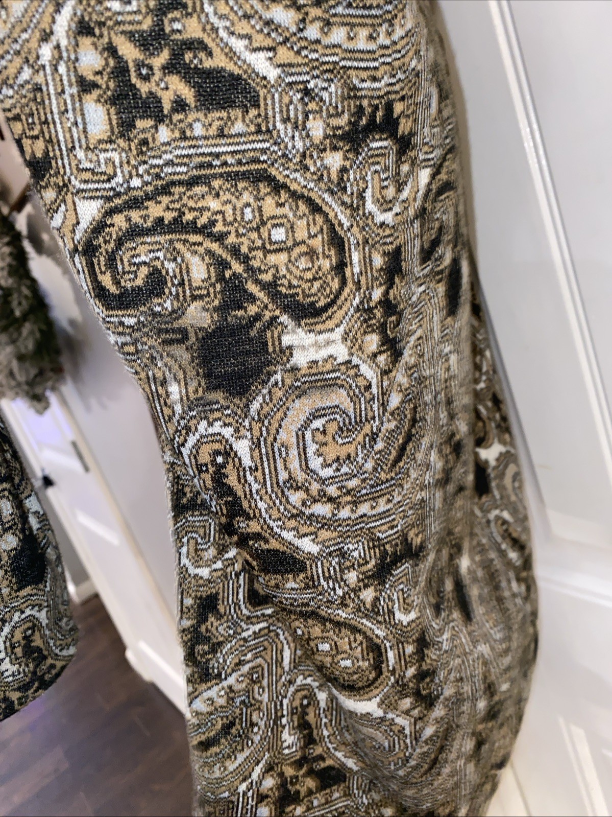 Vintage Aileen Yellow Brown And Black Paisley 2 Piece Jacket And Skirt Set