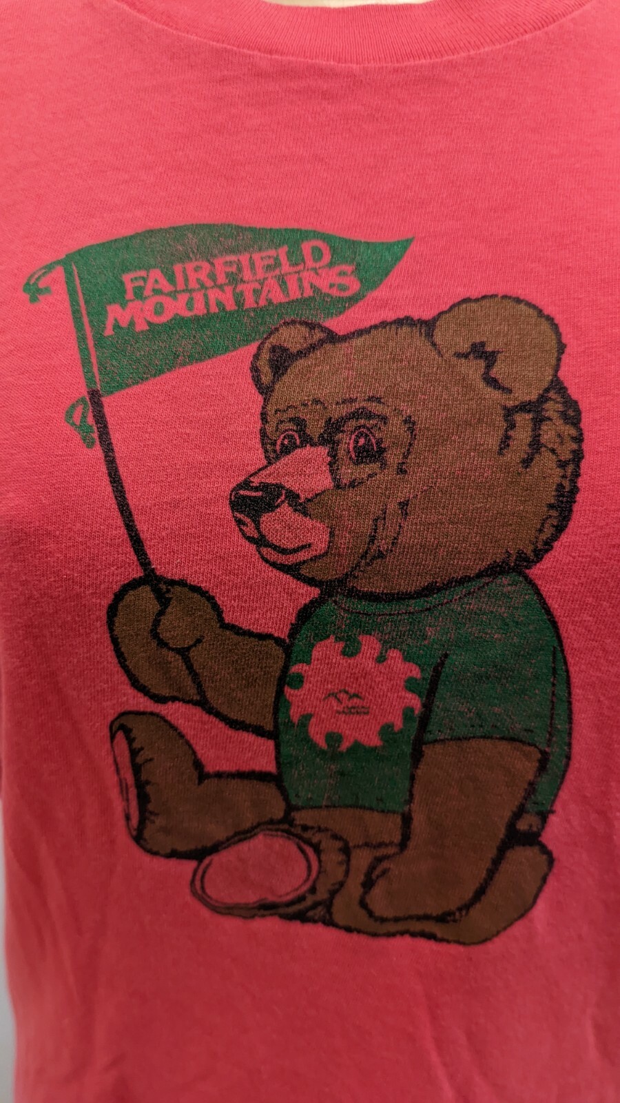 Vintage Fairfield Mountains Teddy Bear Belton Tough Tee T-Shirt Large USA #1