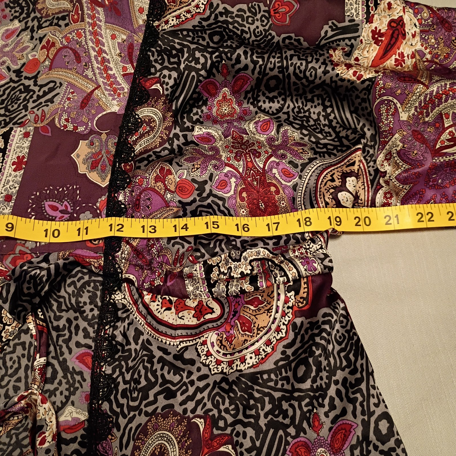 Vintage 90s, 00s, Y2K Anna Paul Silk Kimono Tie Front Jacket Size Small