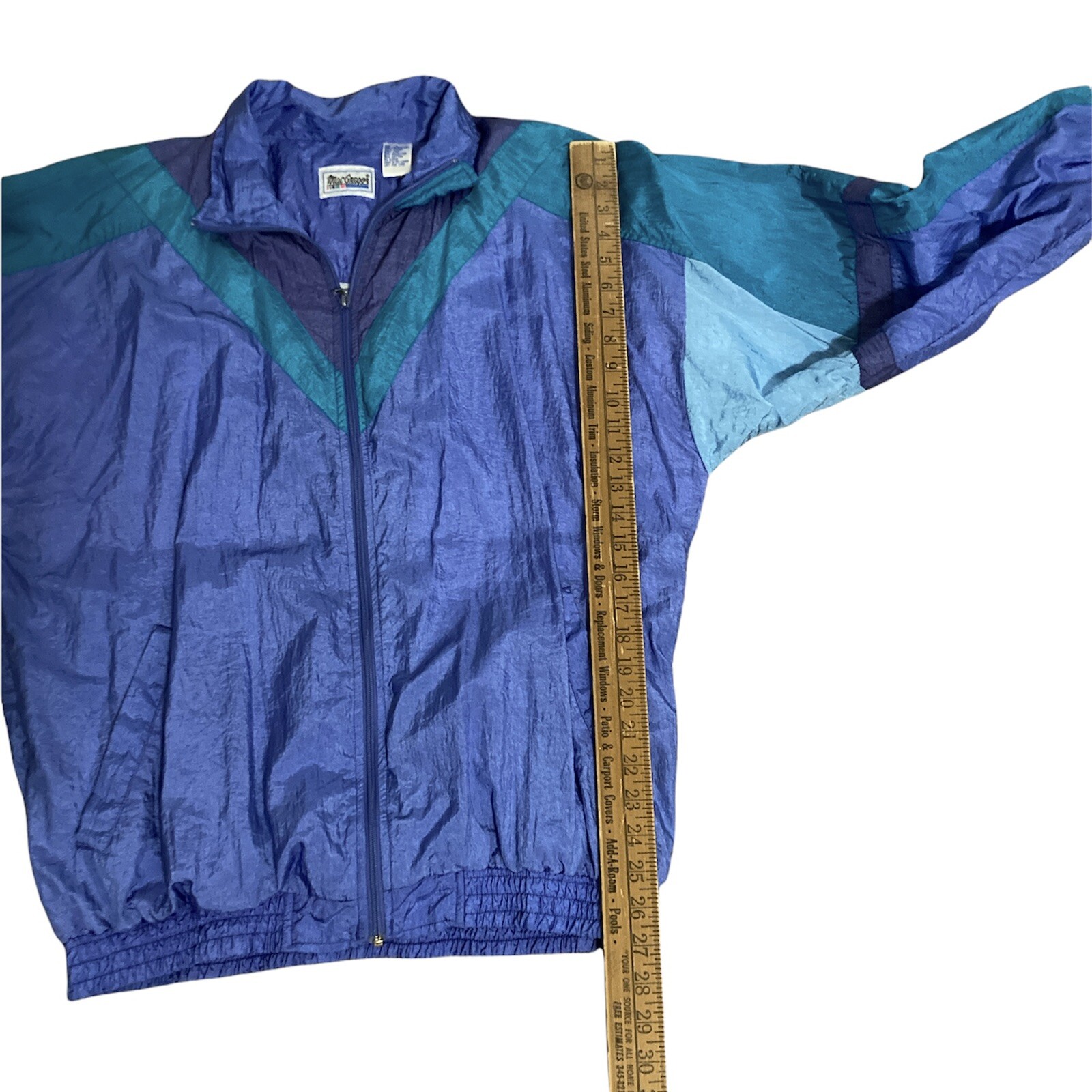 VTG 1990s Womens Track Jacket Windbreaker McGregor Size L STAIN