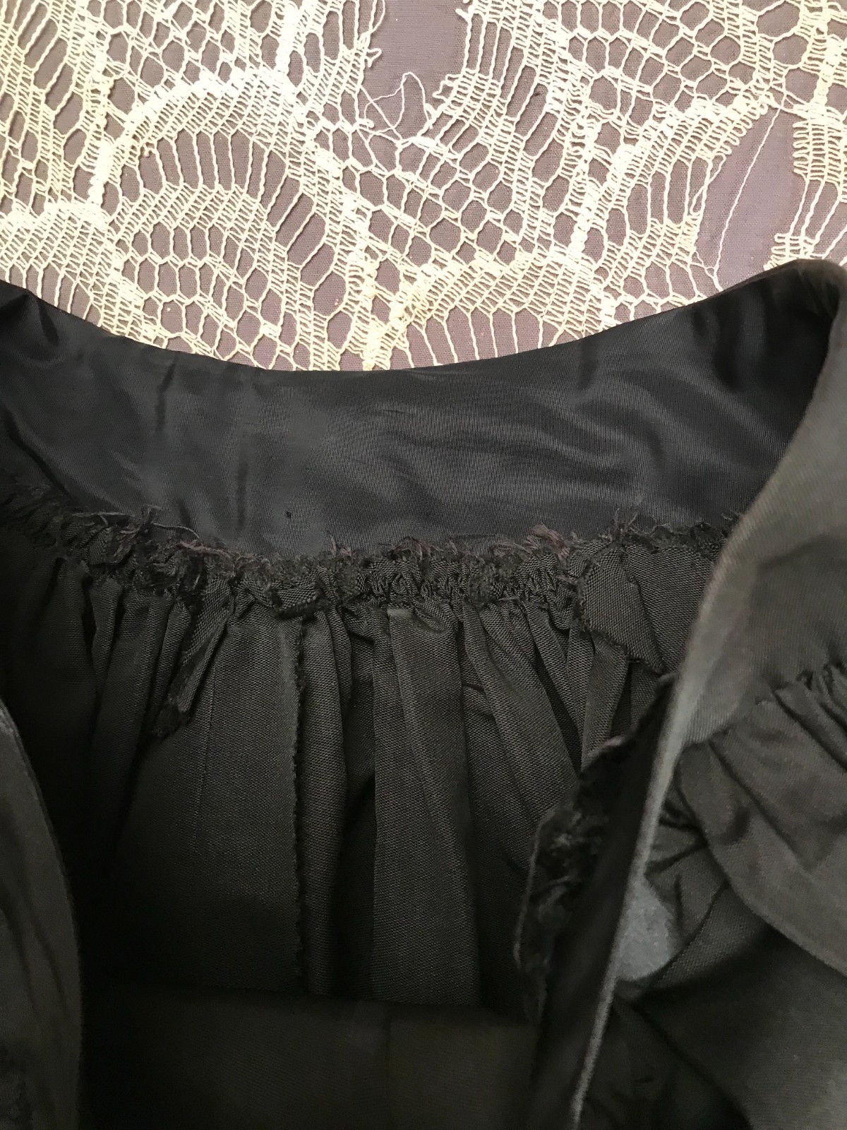 Antique Edwardian Black Skirt Size Small 1910s 1900s Dark Gothic Victorian Goth